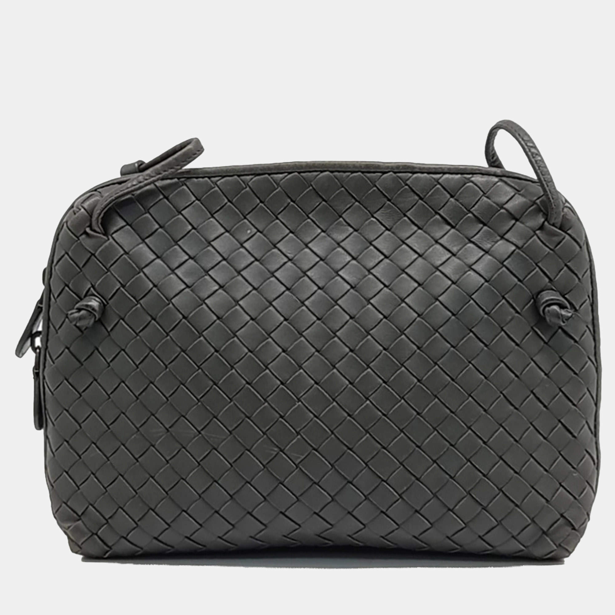 Bottega Veneta Grey Leather mesh crossbody bag