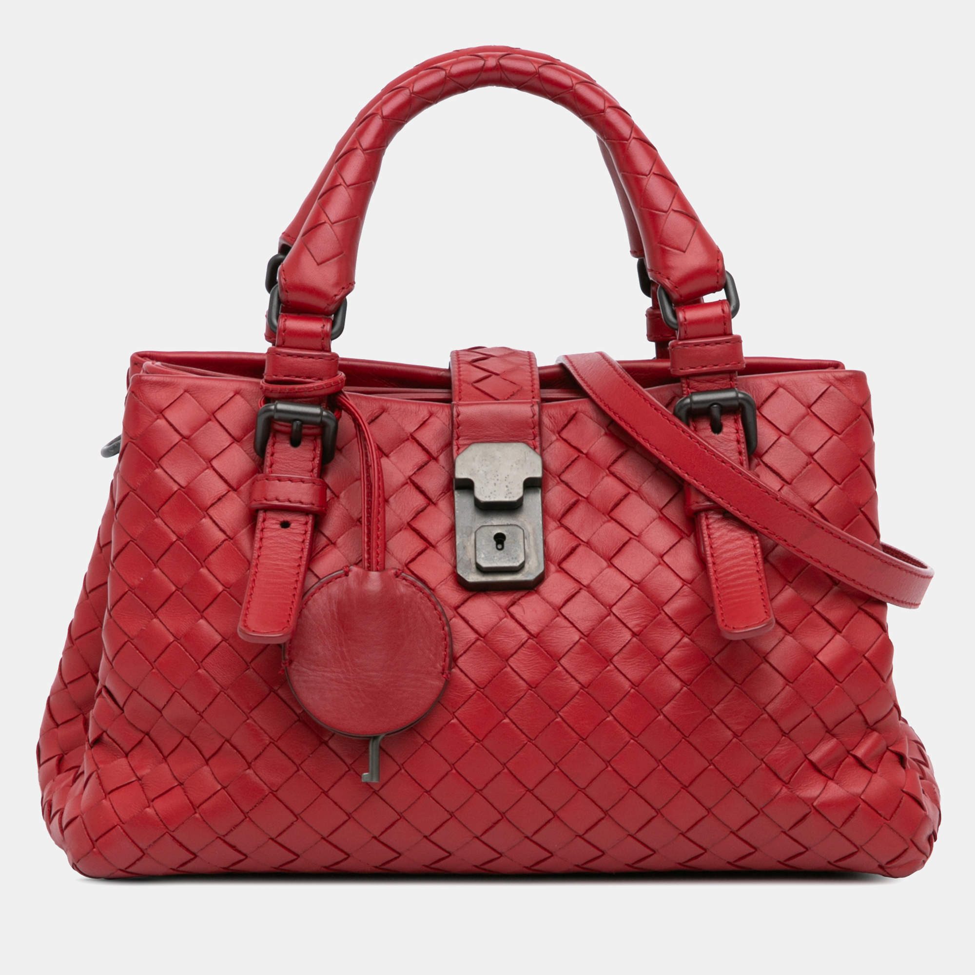 Bottega Veneta Red Small Intrecciato Roma
