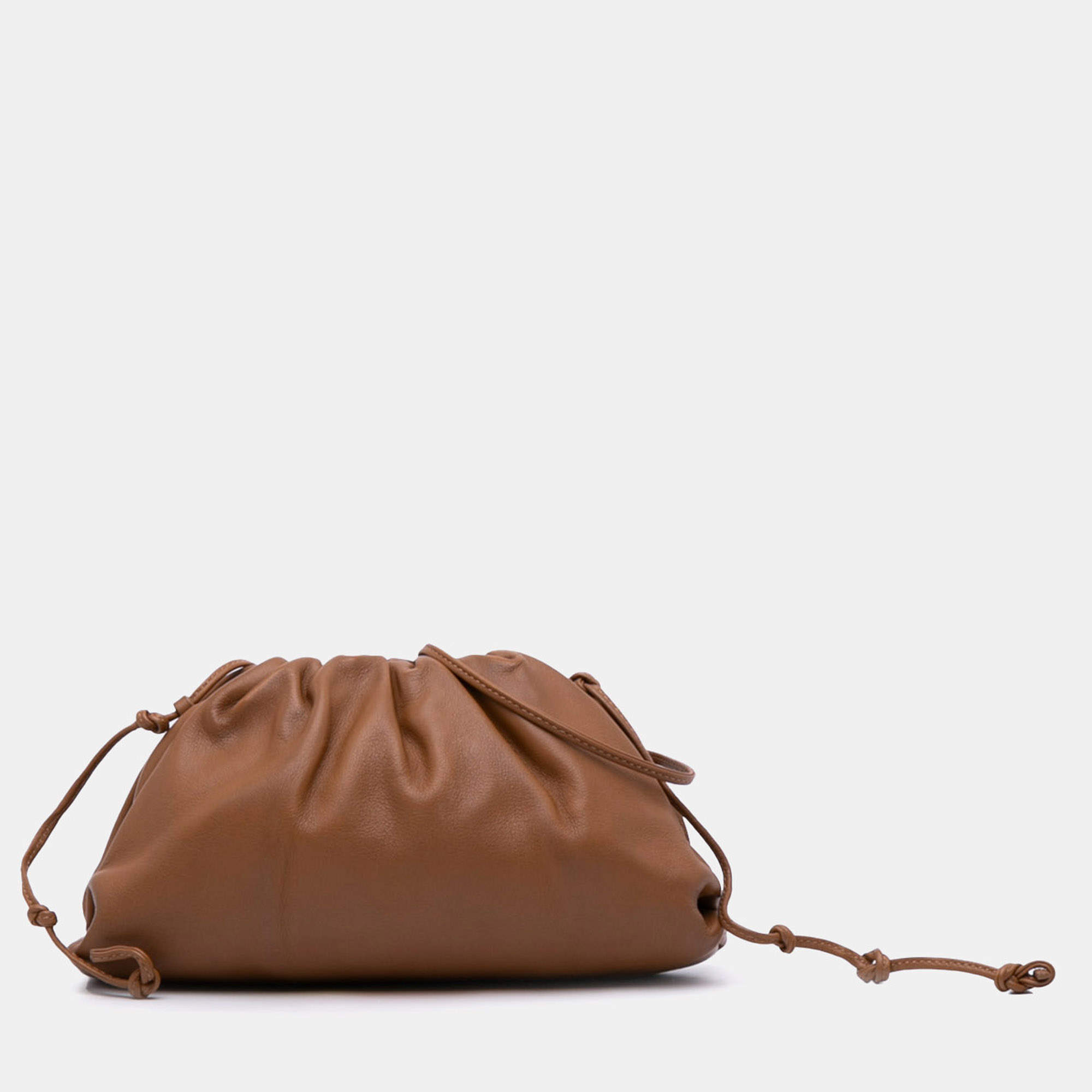 Bottega Veneta Brown Lambskin The Mini Pouch
