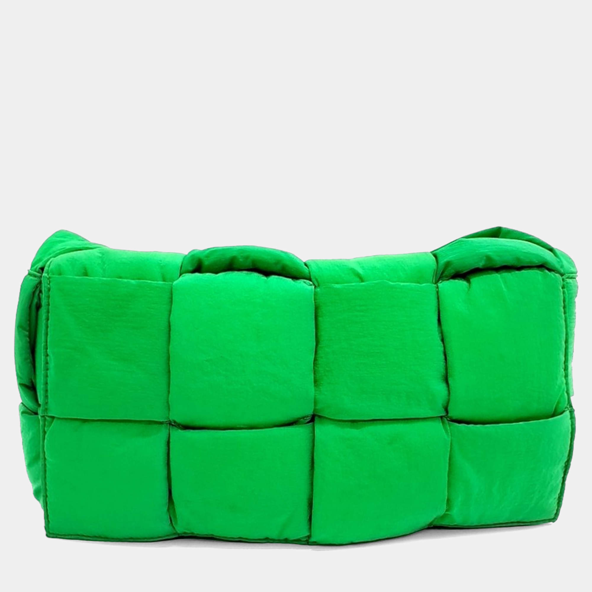 Bottega Veneta Green Fabric Padded Tech Cassette Bag