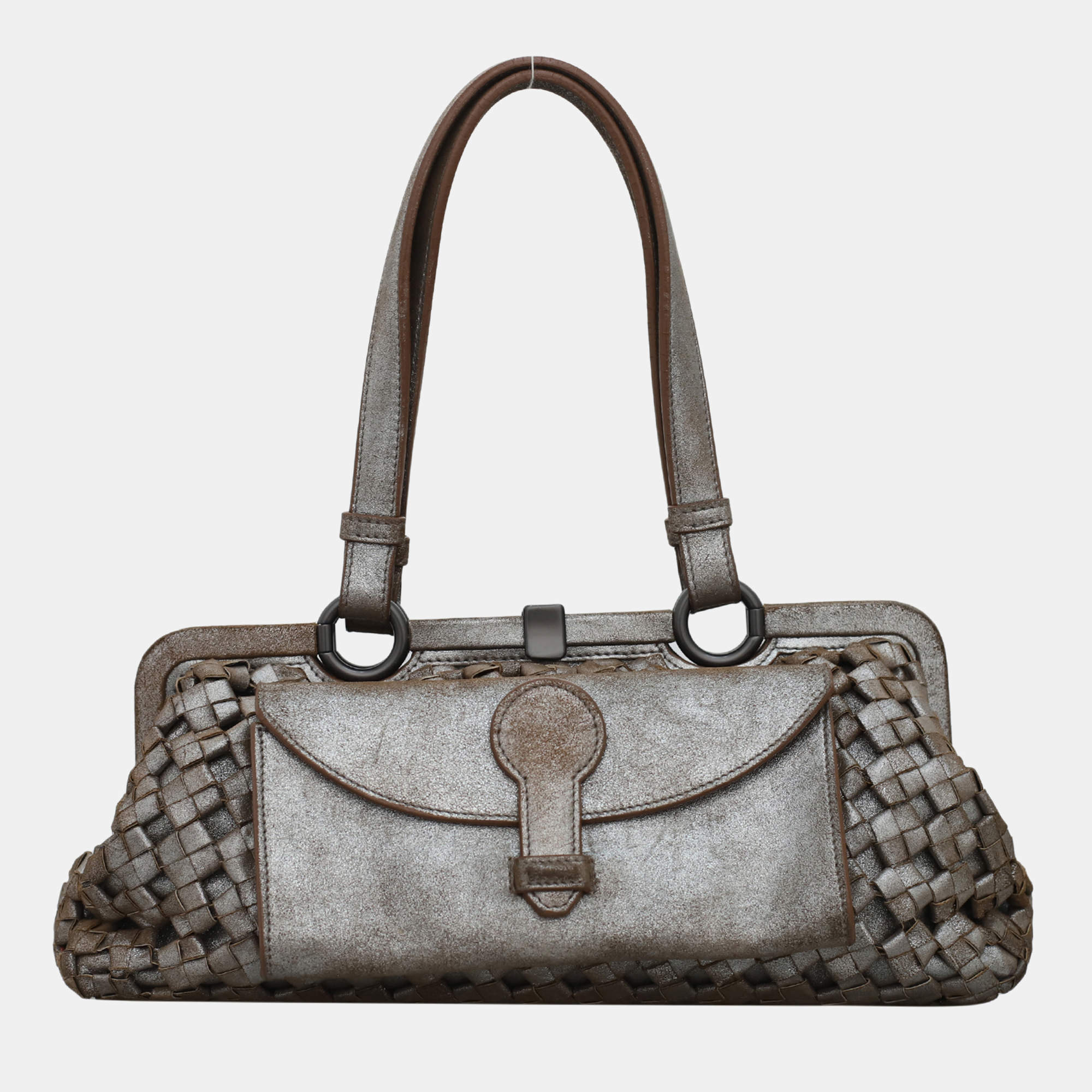 Bottega Veneta Intrecciato Metallic Shoulder Bag