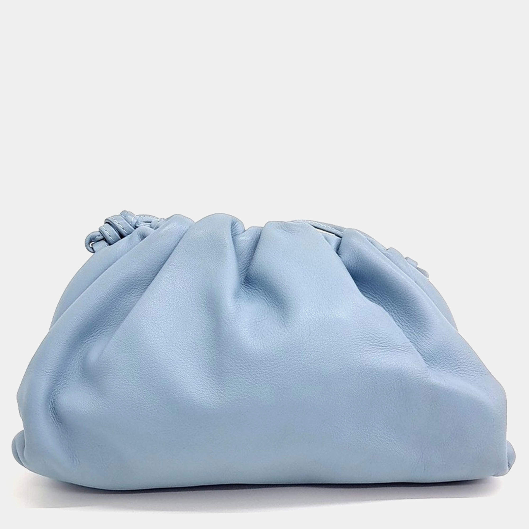Bottega Veneta Blue Leather Butter Calf Crossbody Bag
