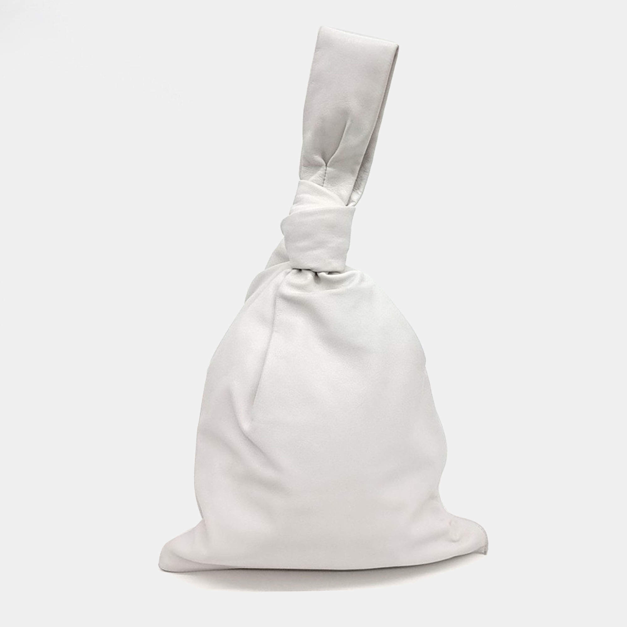 Bottega Veneta White Leather BV Twist bag
