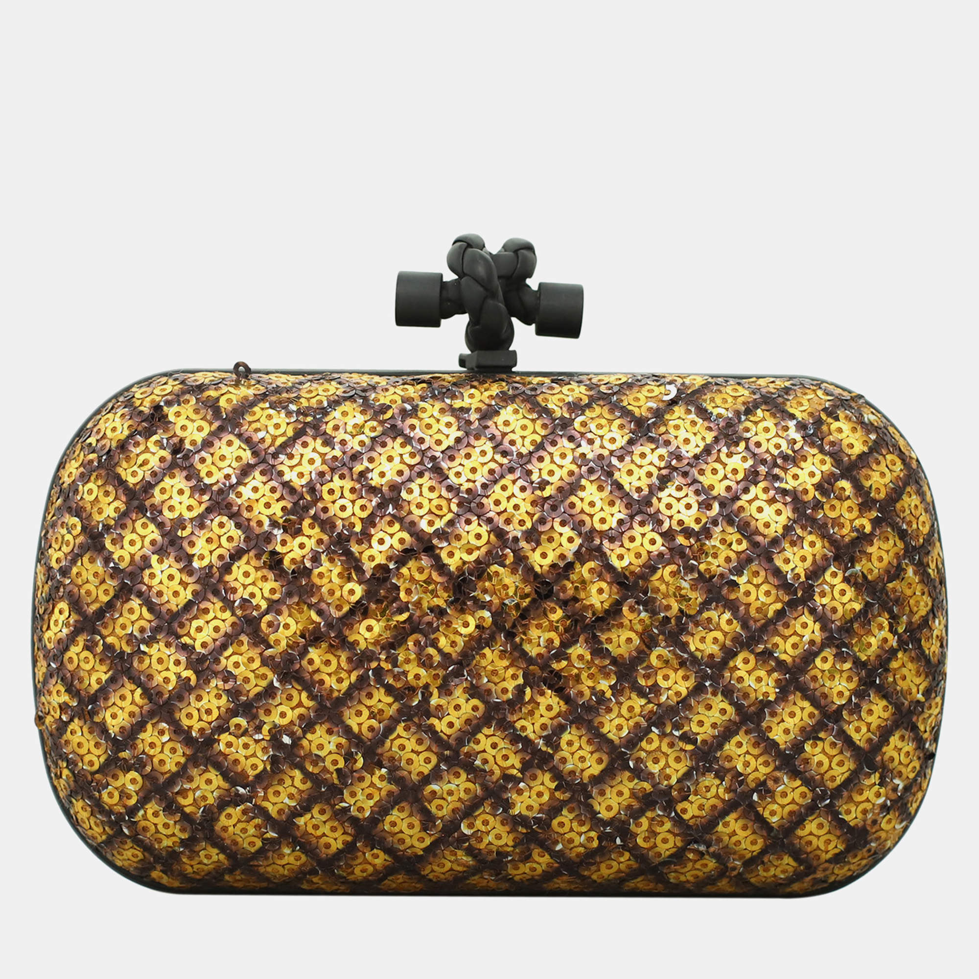 Pre Owned Bottega Veneta Sequin Knot Clutch
