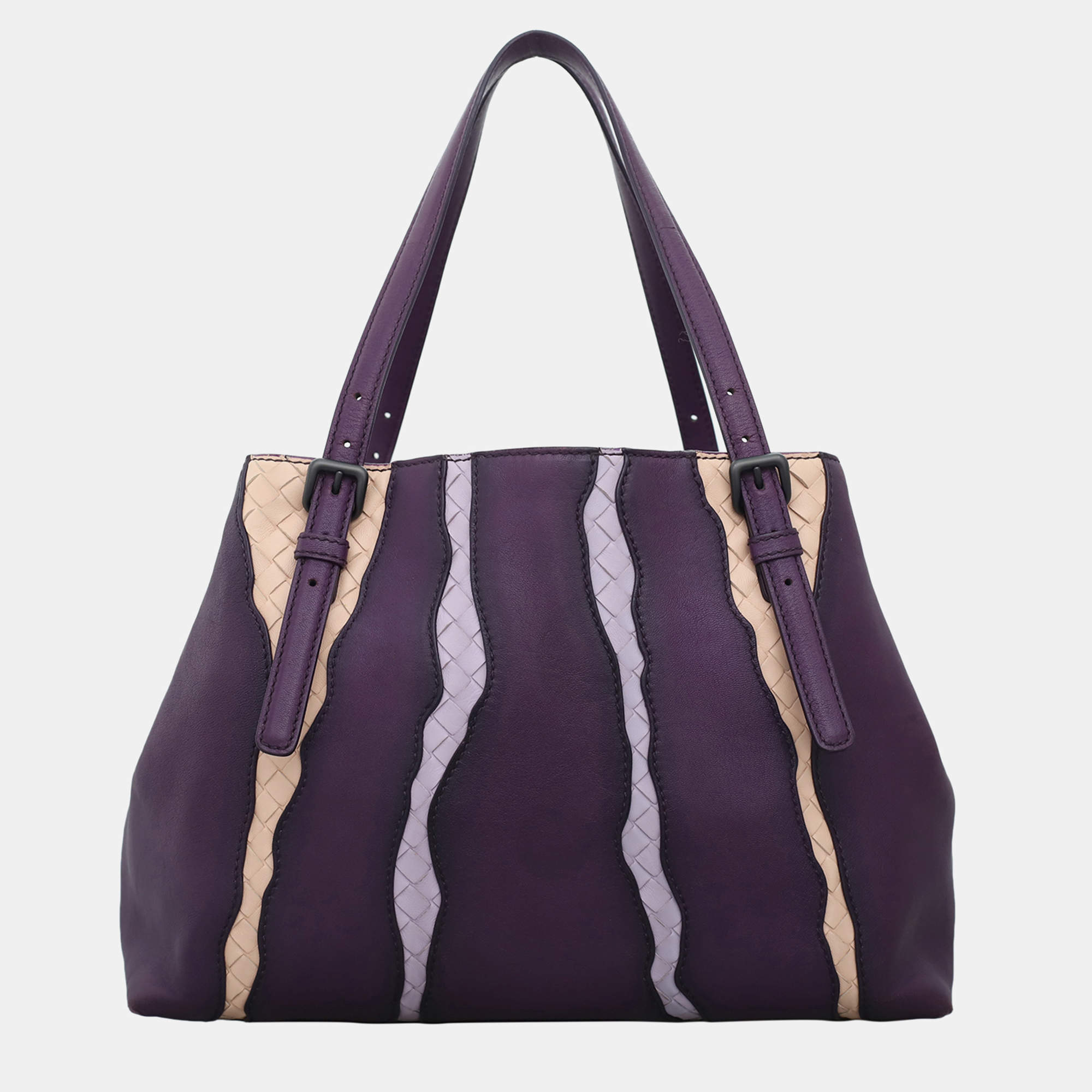 Pre Owned Bottega Veneta Monalisa Intrecciato Leather Tote Bag