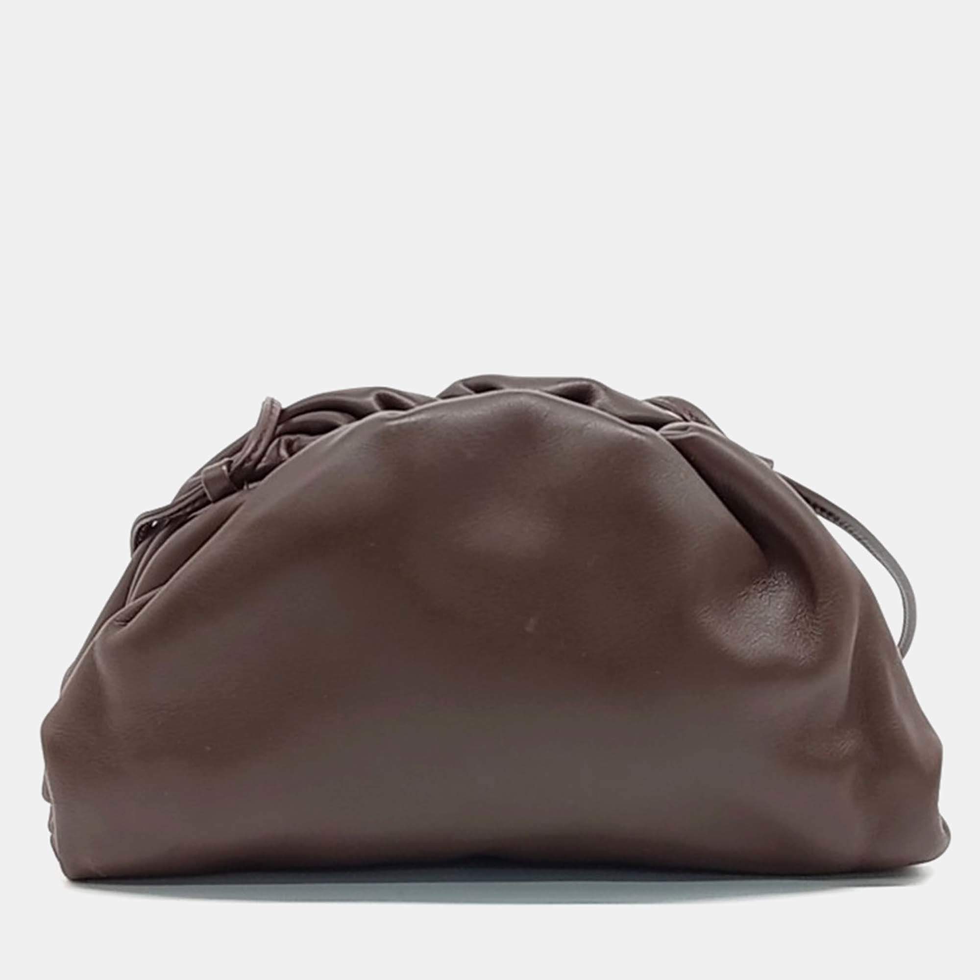 Pre Owned Bottega Veneta Brown Leather Butter Calf Crossbody Bag