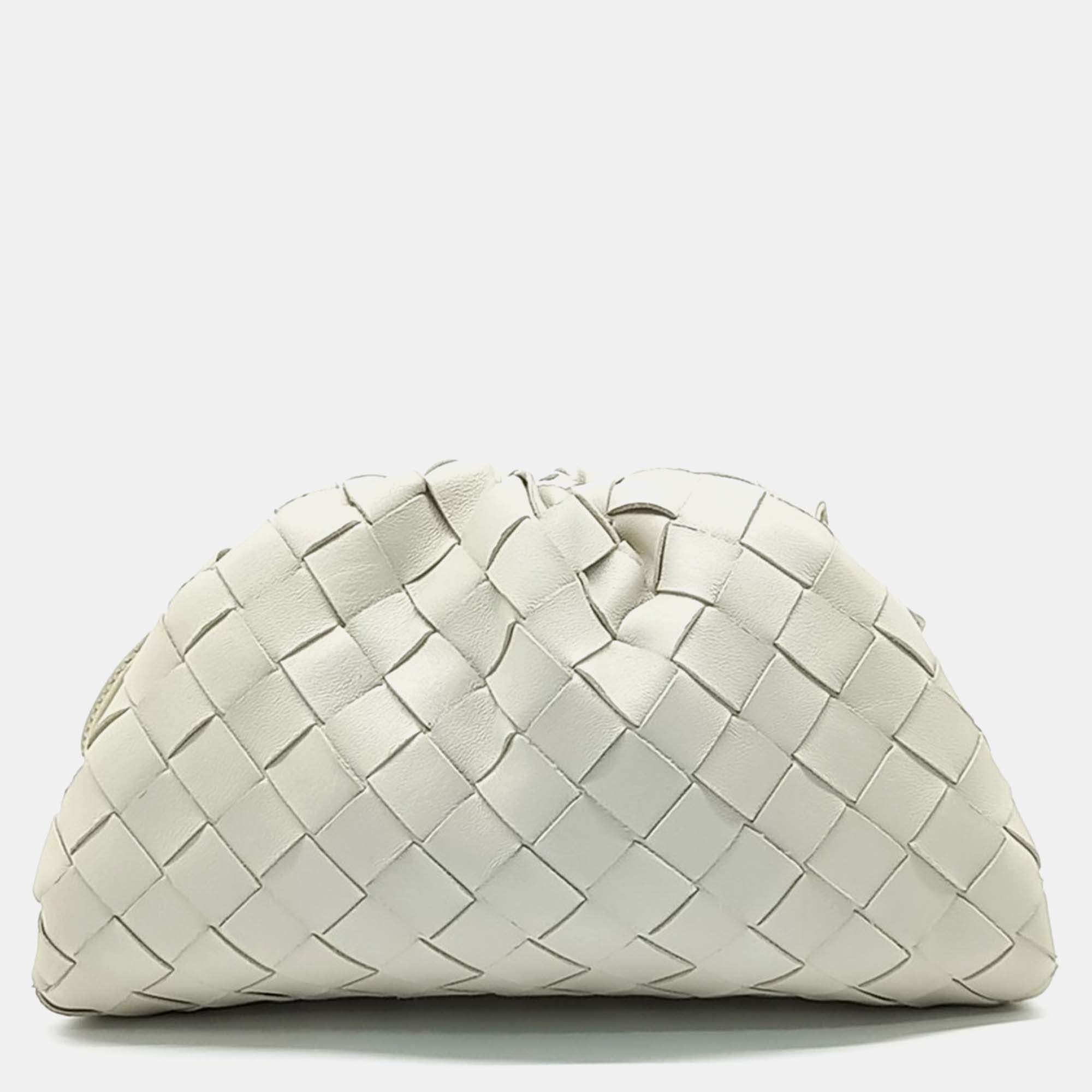 Pre Owned Bottega Veneta Mesh Butter Calf Crossbody Bag