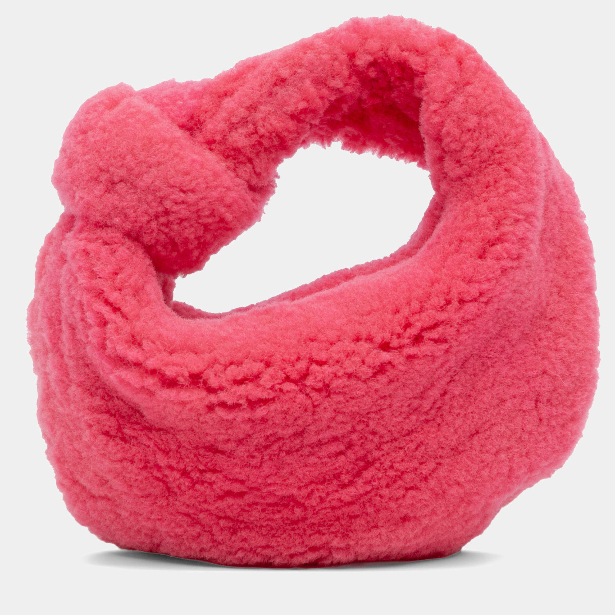 Pre Owned Bottega Veneta Pink Mini Shearling Jodie
