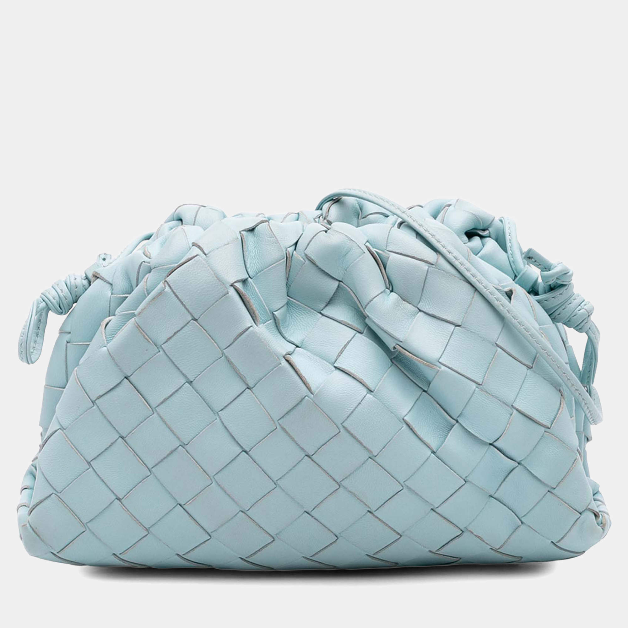 مملوكة مسبقًا حقيبة كروس بودي بوتيغا فينيتا ذا ميني بووتش جلد نابا إنترشياتو أزرق