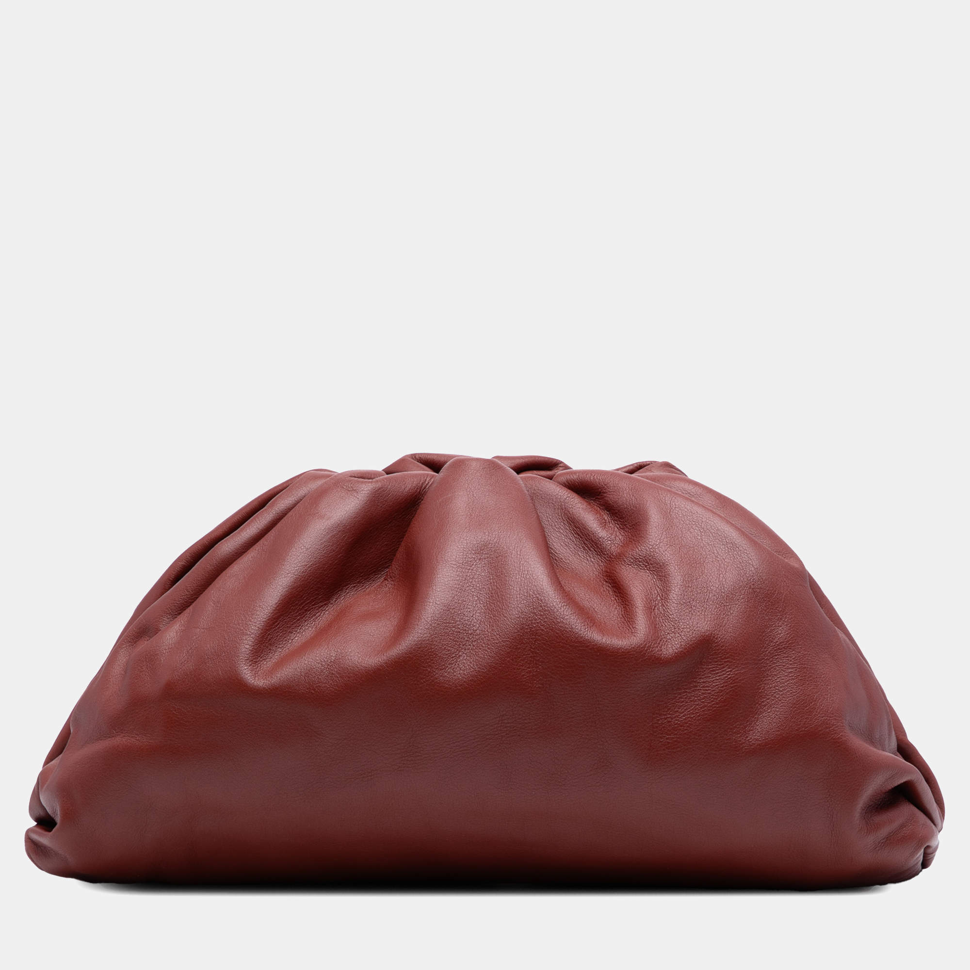 Pre Owned Bottega Veneta Red Teen Lambskin Pouch