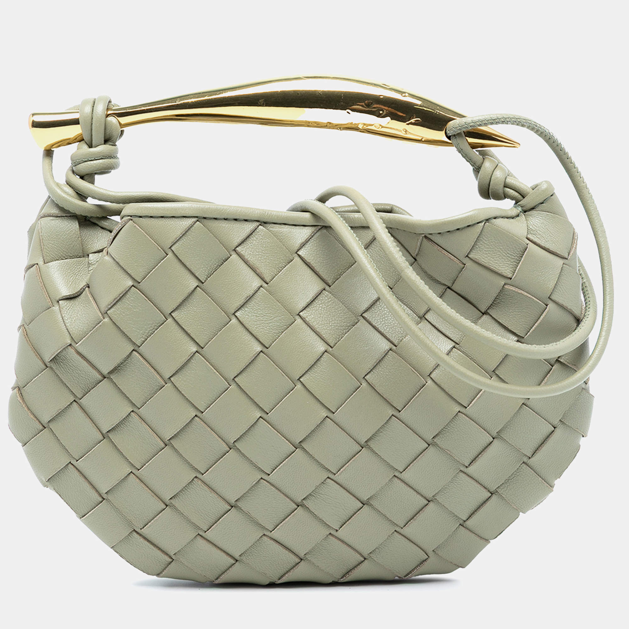 مملوكة مسبقًا Bottega Veneta Baby Lambskin Intrecciato Sardine