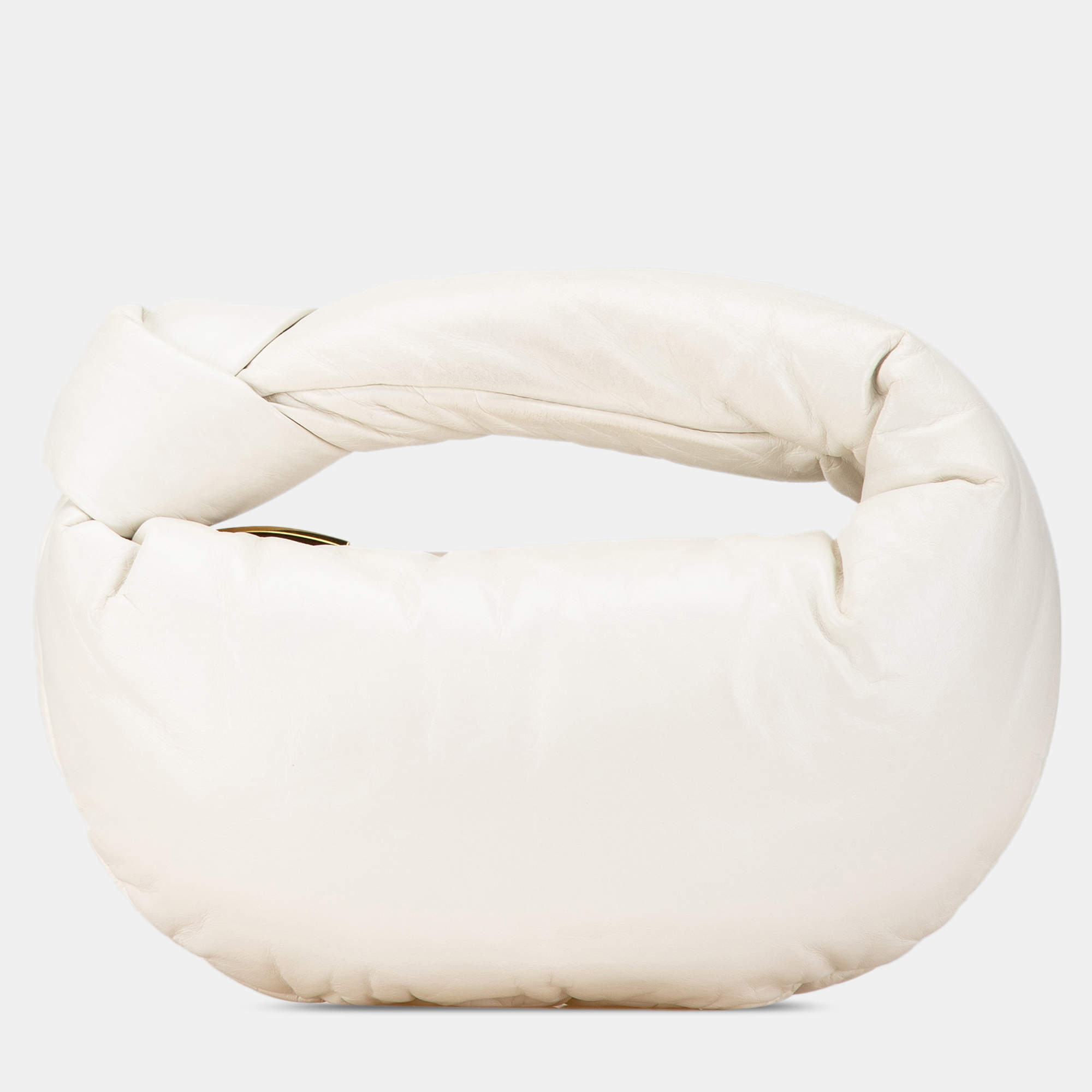 Pre Owned حقيبة بوتيغا فينيتا جودي نابا أبيض ميني بفي