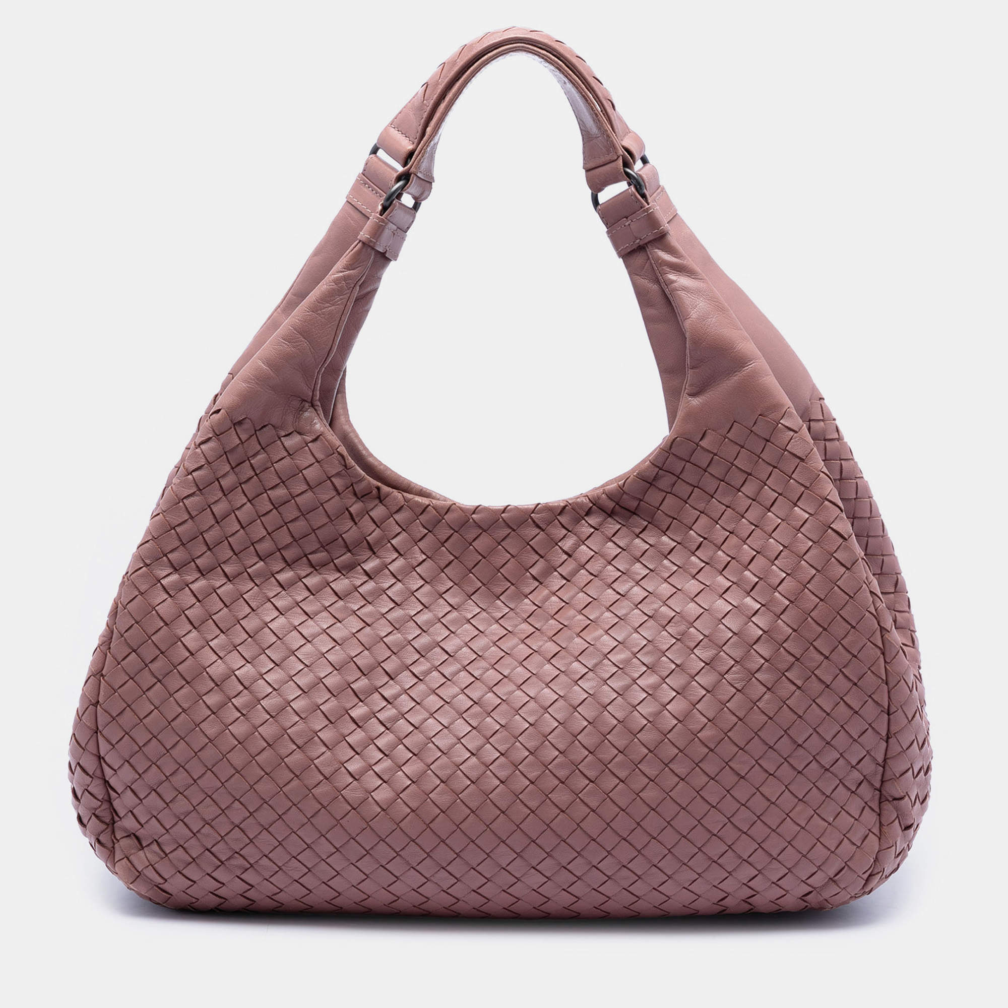 Pre Owned حقيبة كامبانا بوتيغا فينيتا نابا أنترتشياتو كبيرة وردية