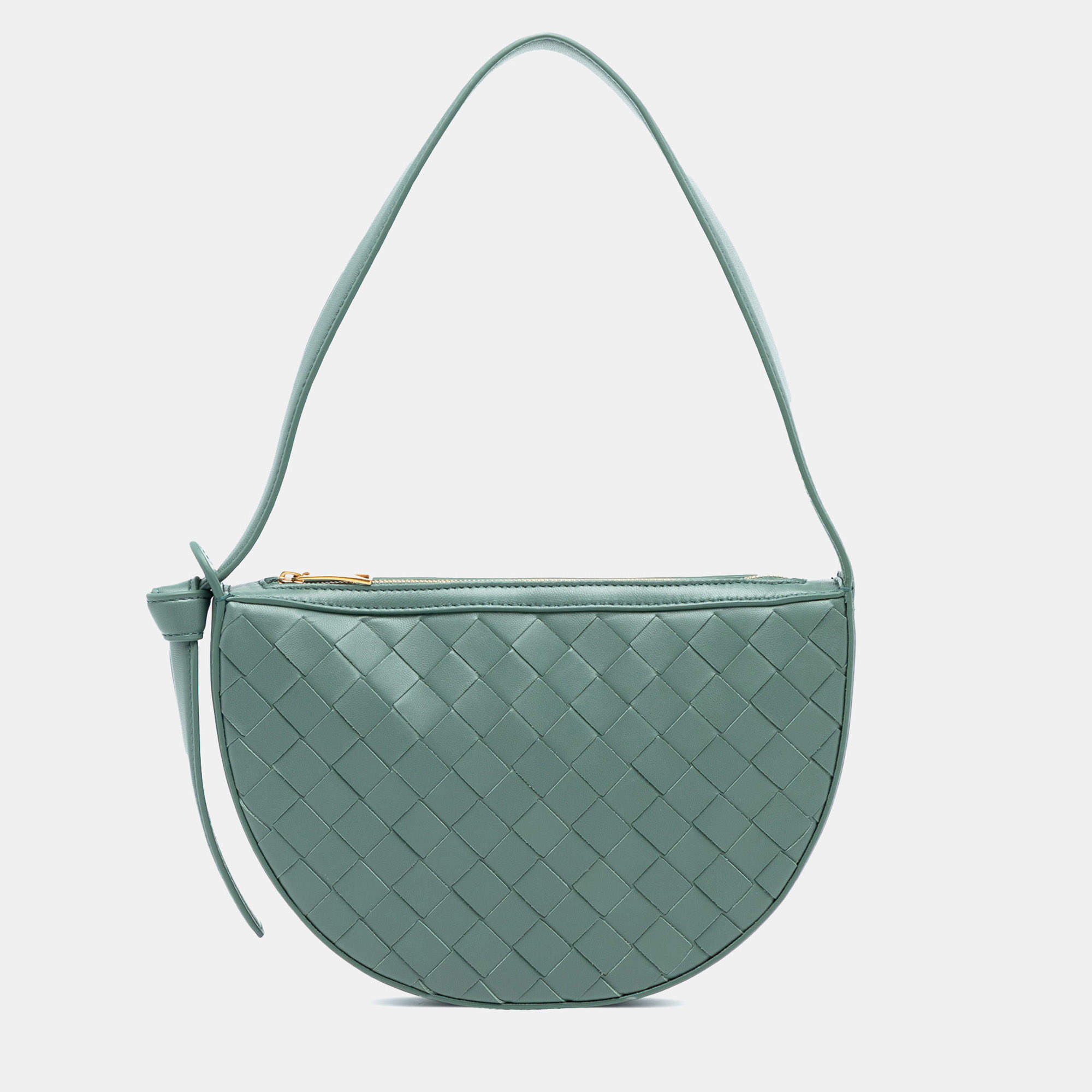 مملوكة مسبقًا حقيبة هوبو بوتيغا فينيتا خضراء ميني جلد إنتريشياتو صن رايز