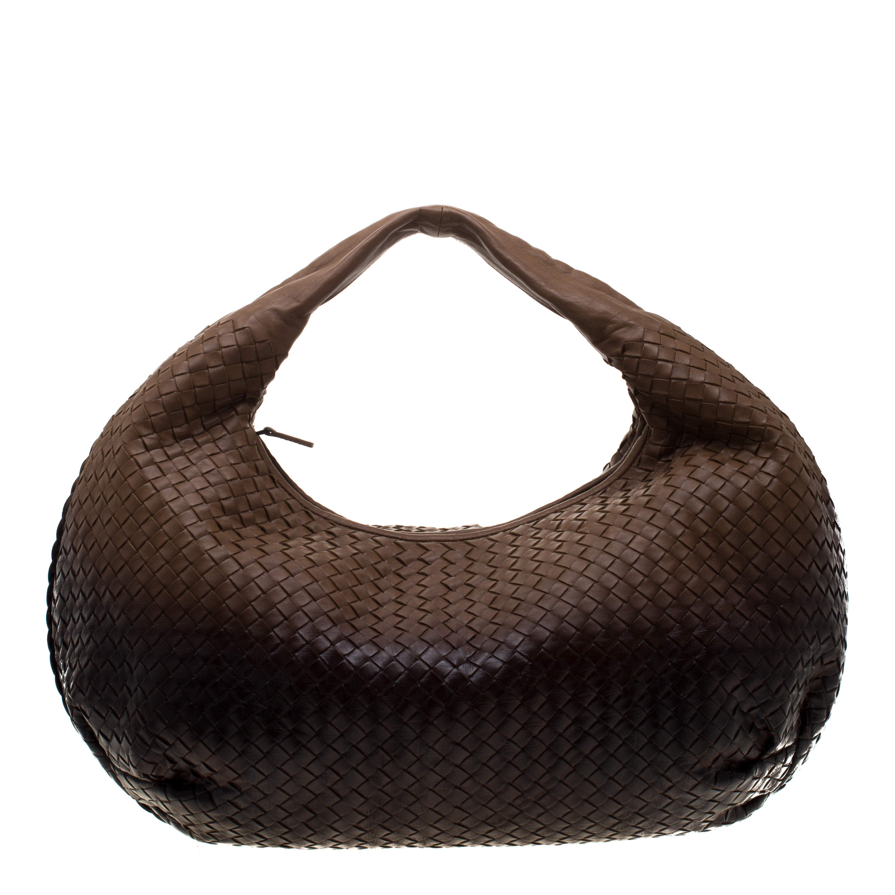 Bottega Veneta Ombre Intrecciato Leather Large Veneta Hobo