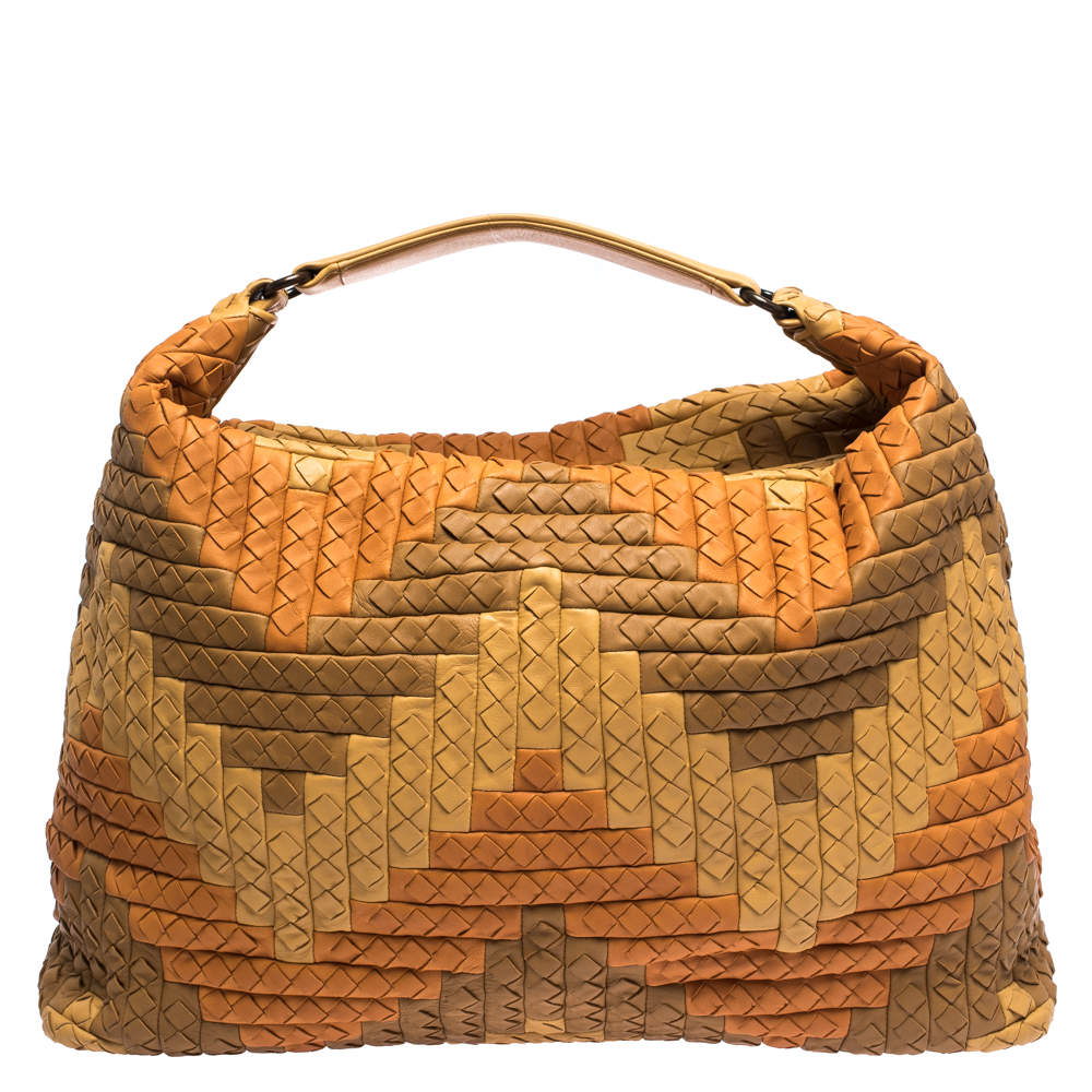 Bottega Veneta Multicolor Intrecciato Leather Sloane Hobo Bottega ...