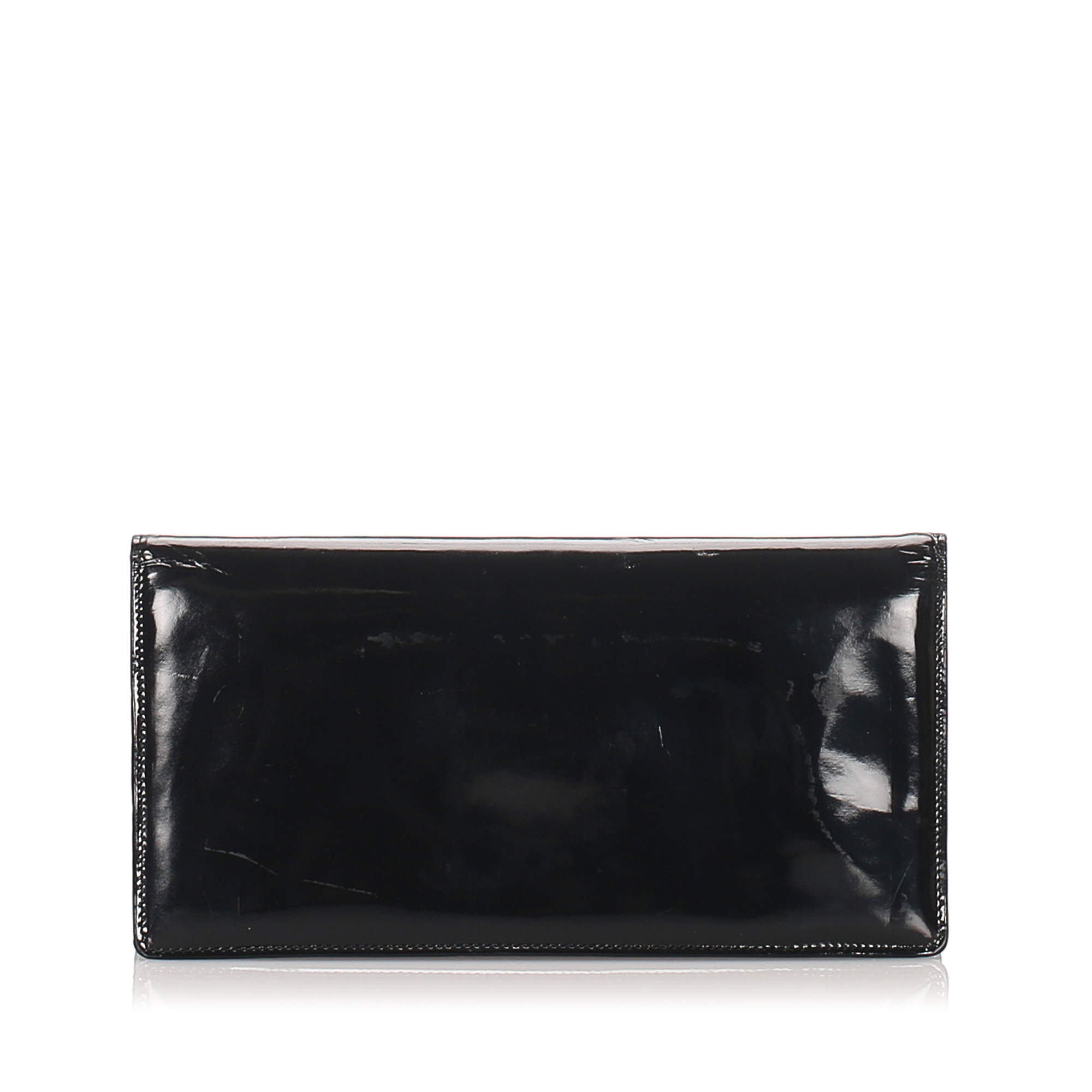 patent leather clutch bag