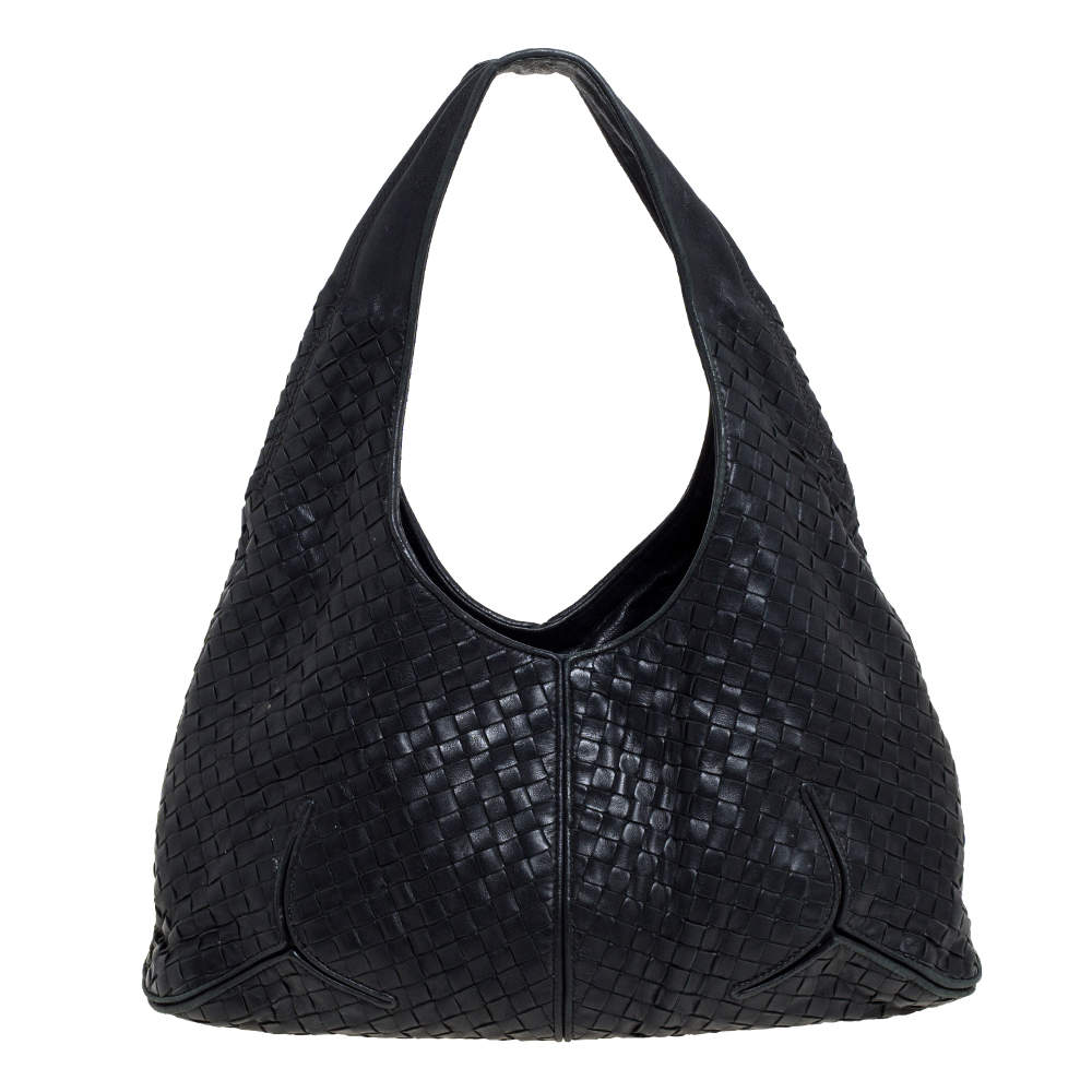 Bottega Veneta Black Intrecciato Leather Ball Hobo Bottega Veneta | The ...