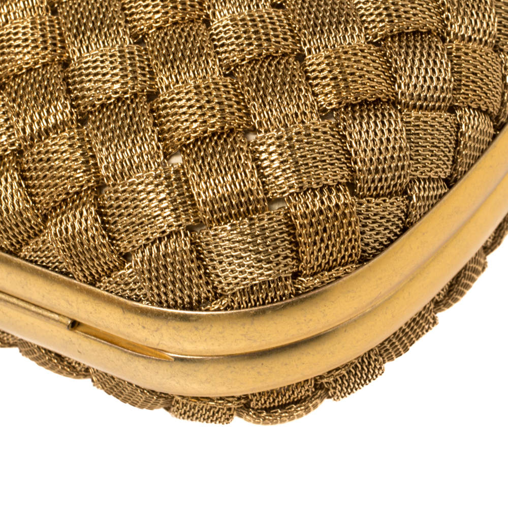 Pochette knot clutch bag Bottega Veneta Gold in Metal - 36399569