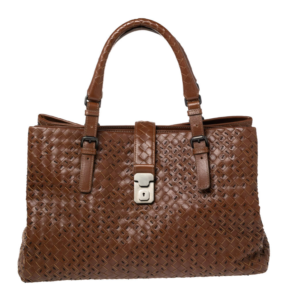 مملوكة مسبقًا Bottega Veneta Brown Intrecciato Leather Limited Edition Lavorazione Medium Roma Tote