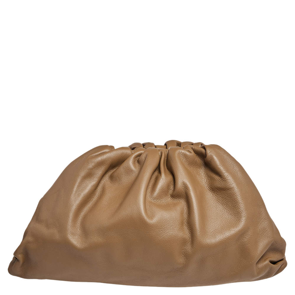 Pre Owned Bottega Veneta Brown Leather The Pouch Clutch
