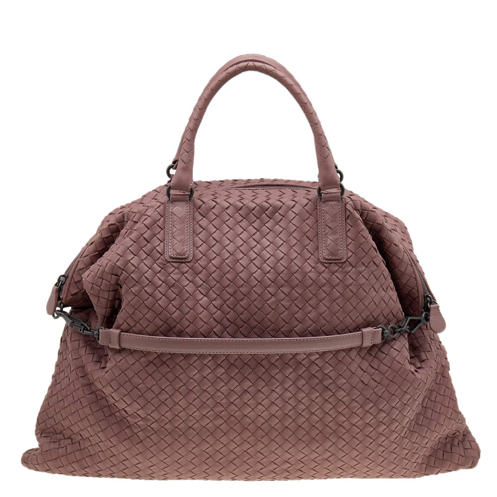 مملوكة مسبقًا Bottega Veneta Old Rose Intrecciato Leather Large Convertible Tote