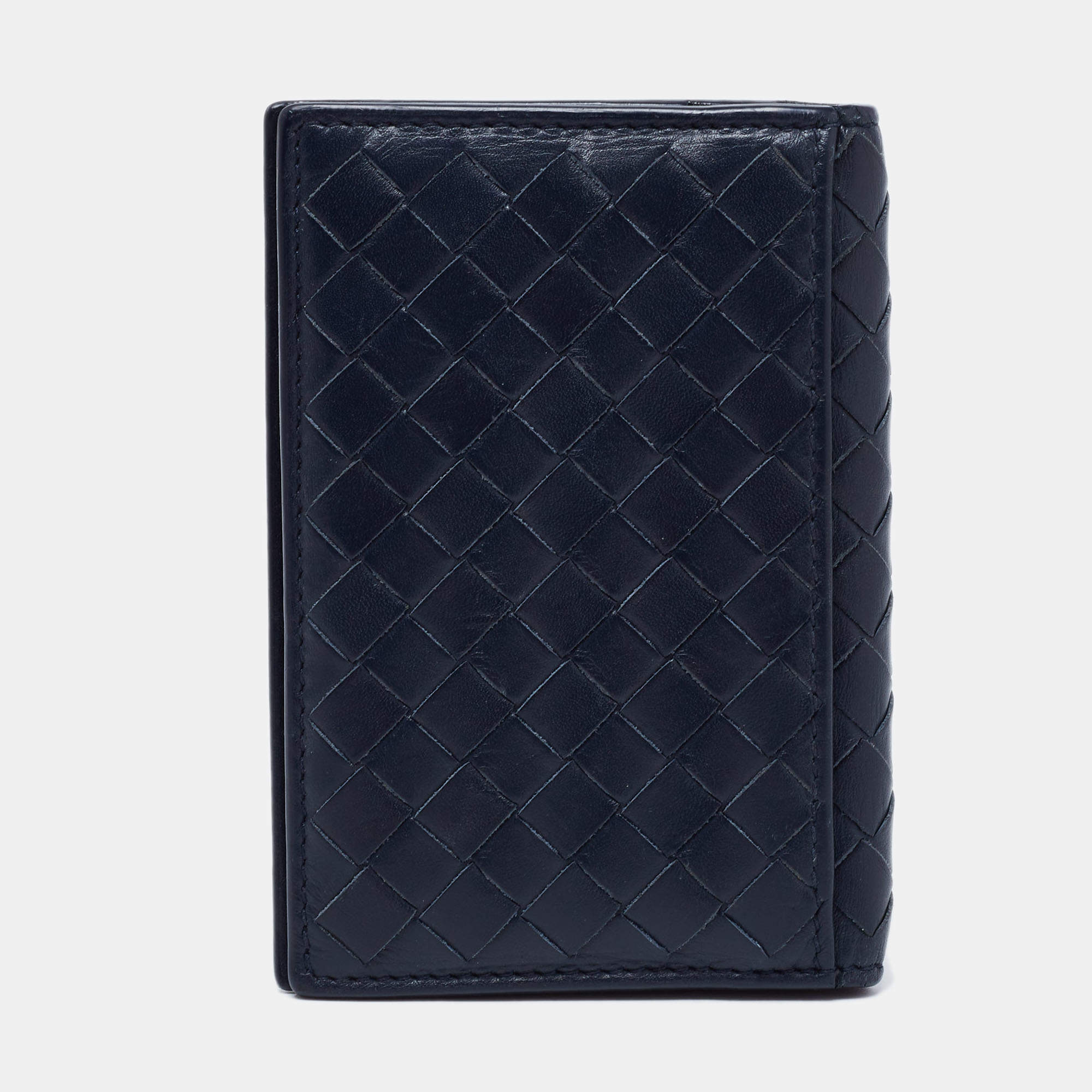 ★BOTTEGA VENETA★ Intrecciato Card Holder Midnight Blue 607 Bottega Veneta Intrecciato Cardholder - Luxe Du Jour