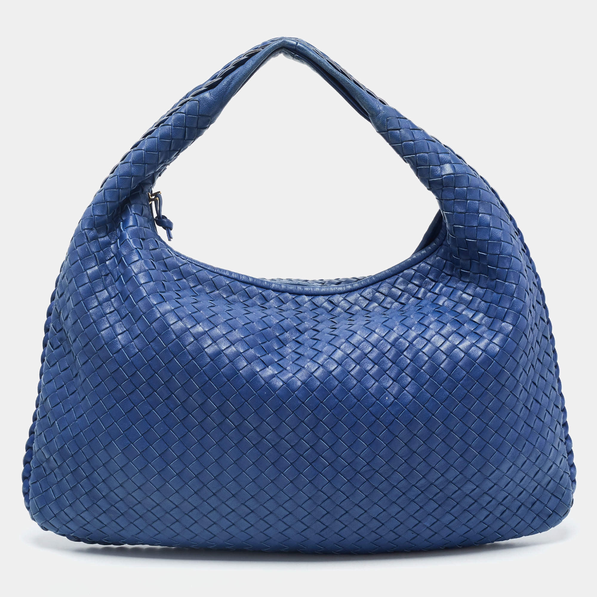 مملوكة مسبقًا حقيبة بوتيغا فينيتا جلد نابا بني انترشياتو كبيرة بسلسلة