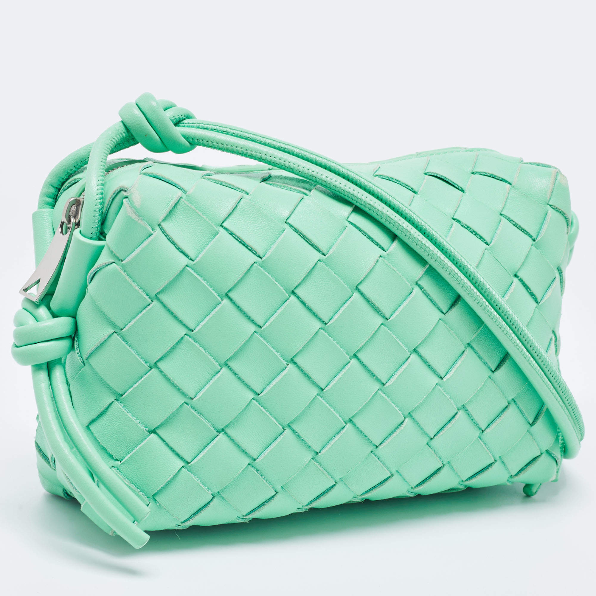 Bottega Veneta Lime Green Intrecciato Leather Mini Loop Camera Crossbody  Bag Bottega Veneta | The Luxury Closet