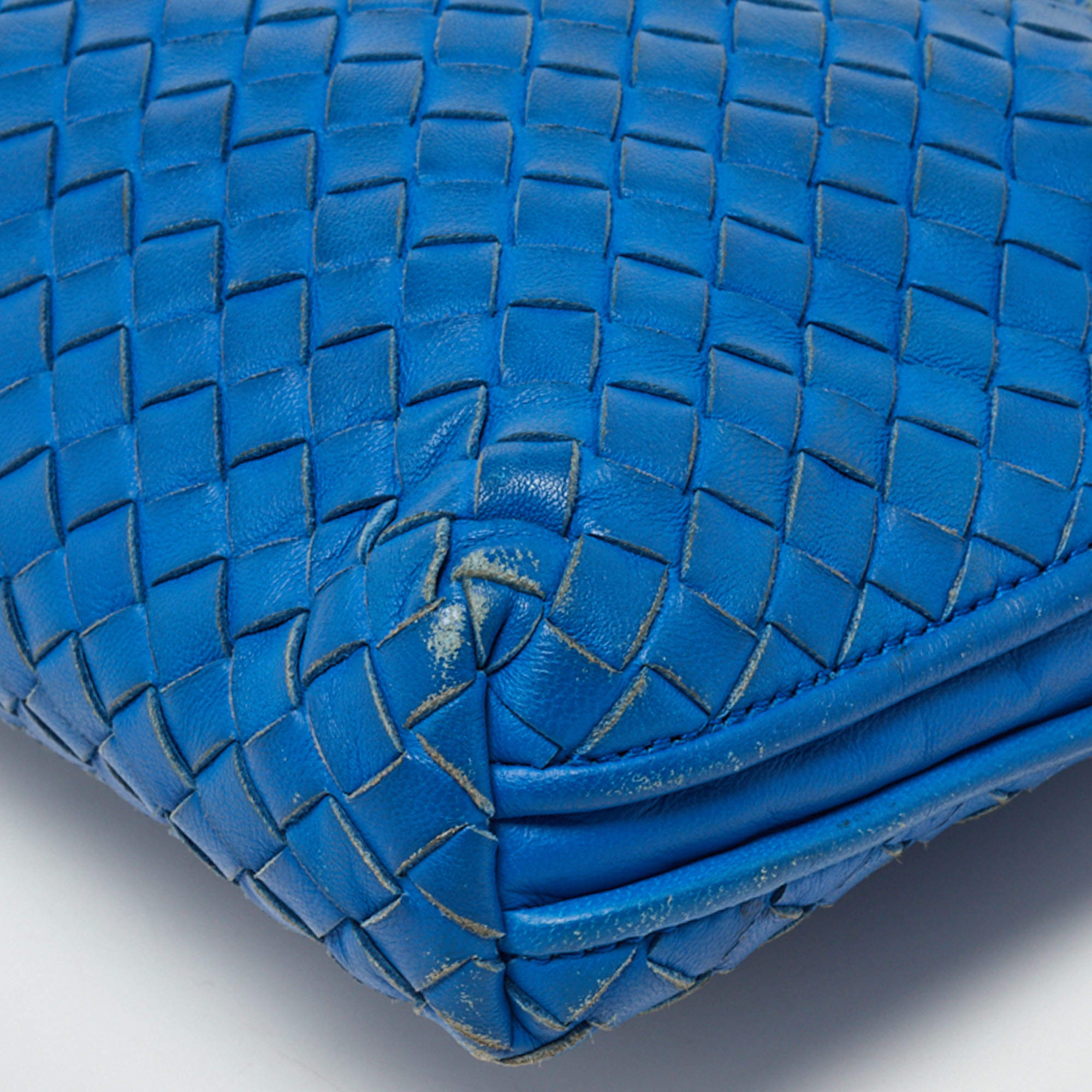 Bottega Veneta Baby Blue Intrecciato Leather Nodini Crossbody Bag - BOPF