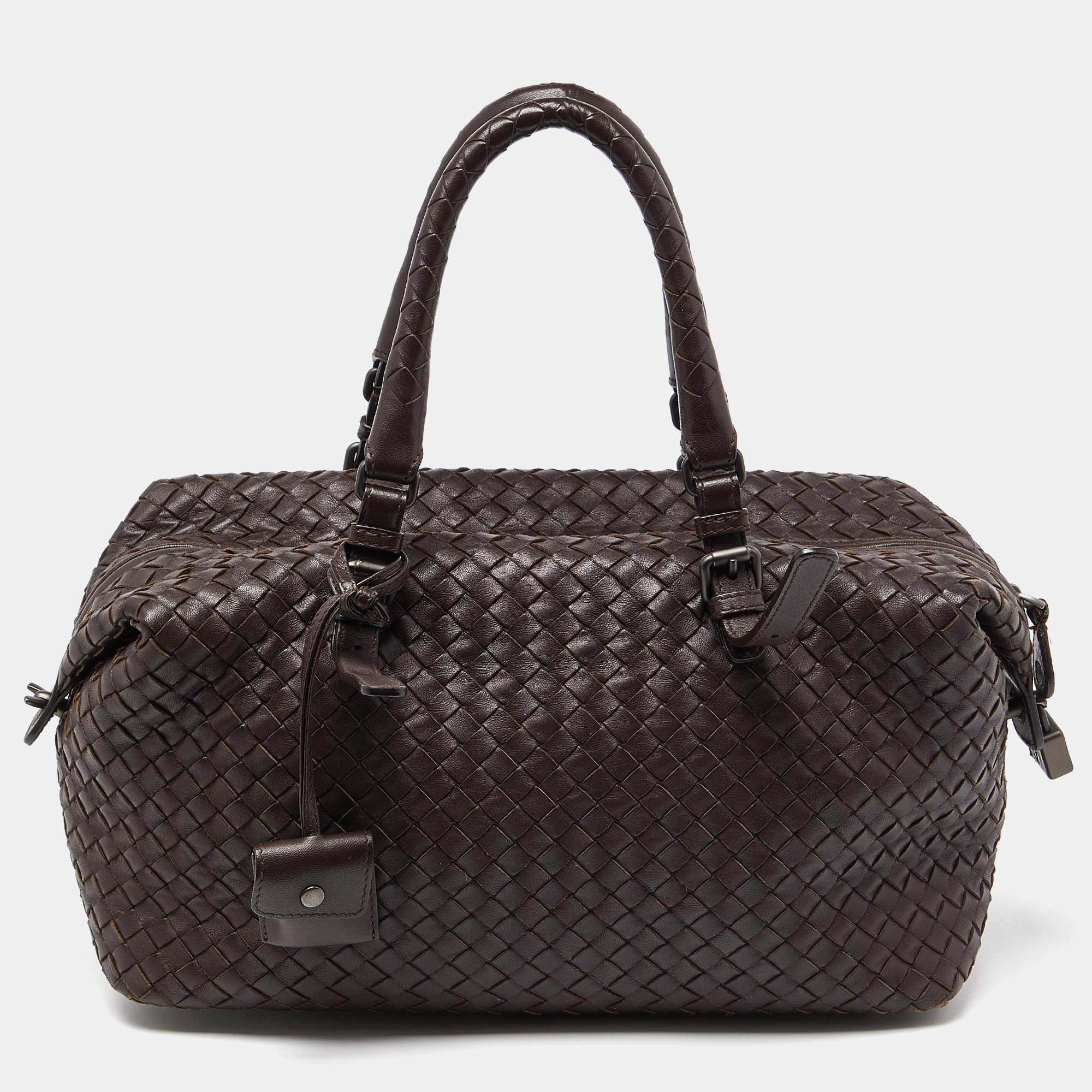 مملوكة مسبقًا Bottega Veneta Brown Intrecciato Leather Montaigne Bag