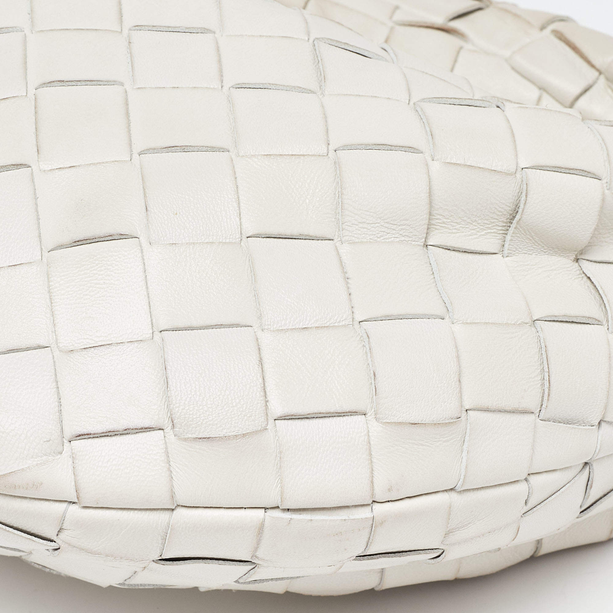 Bottega Veneta White Intrecciato Leather Mini BV Jodie Bag Bottega Veneta |  The Luxury Closet