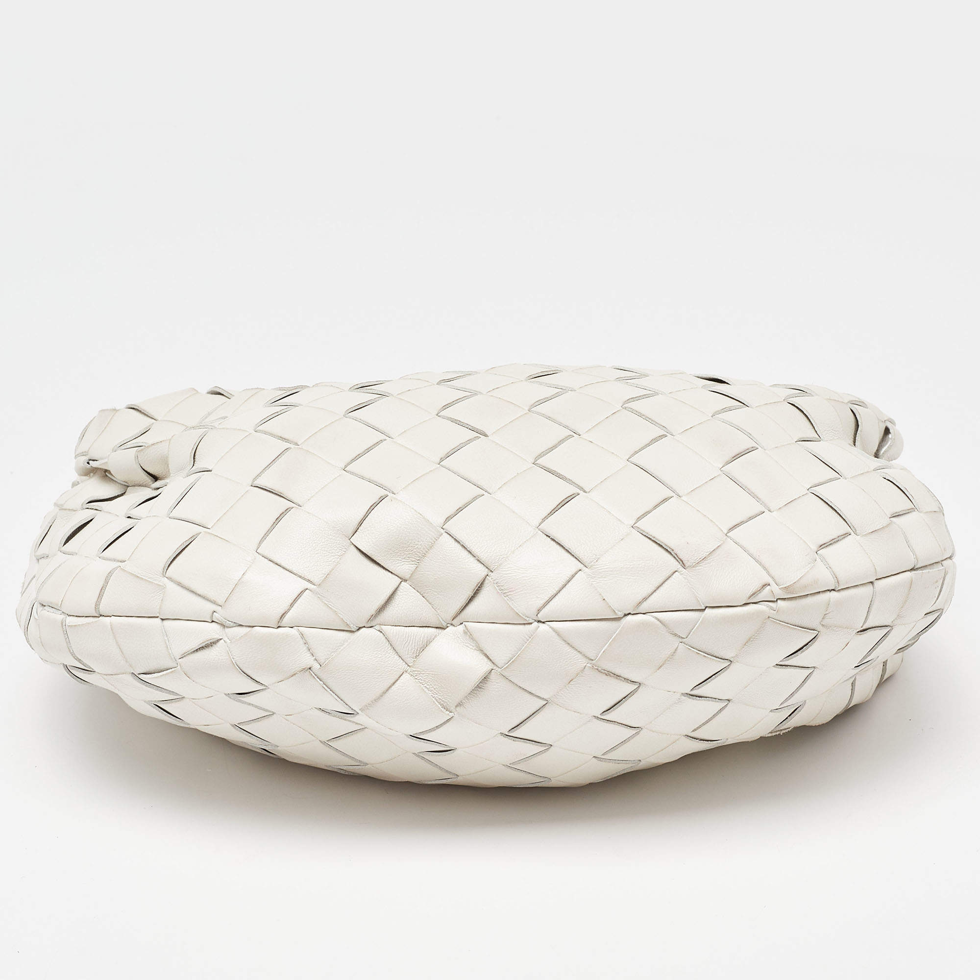 Bottega Veneta White Intrecciato Leather Mini BV Jodie Bag Bottega Veneta |  The Luxury Closet