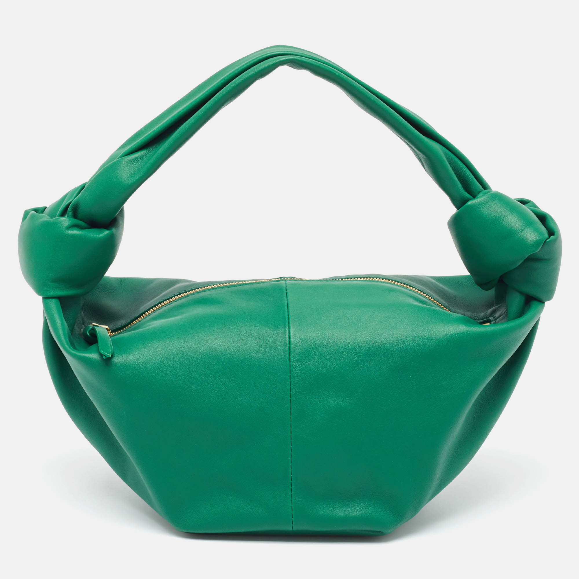 Bottega Veneta Dark Green Leather Double Knot Bag Bottega Veneta | The ...