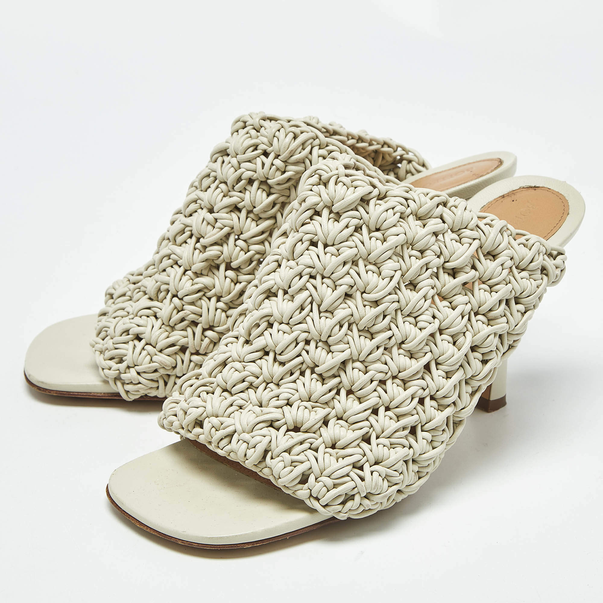 サンダル・ミュール Bottega Veneta Lido Raffia Slide Sandals s-l400.jpg