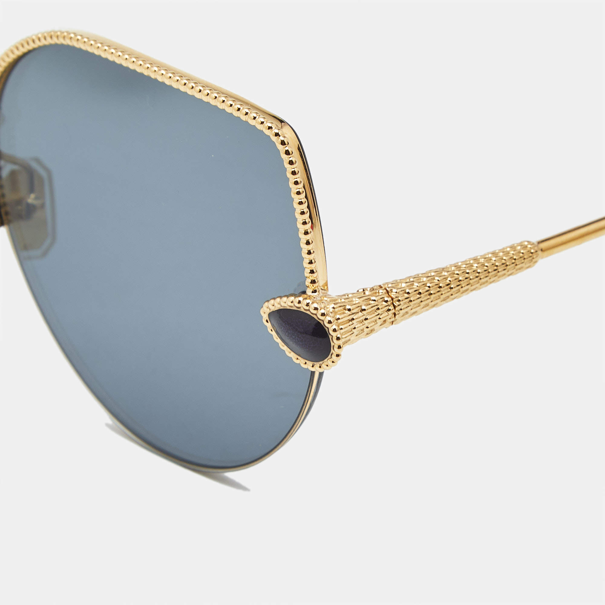 Boucheron Gold Tone/Grey BC0031S Serpent Boheme Round
