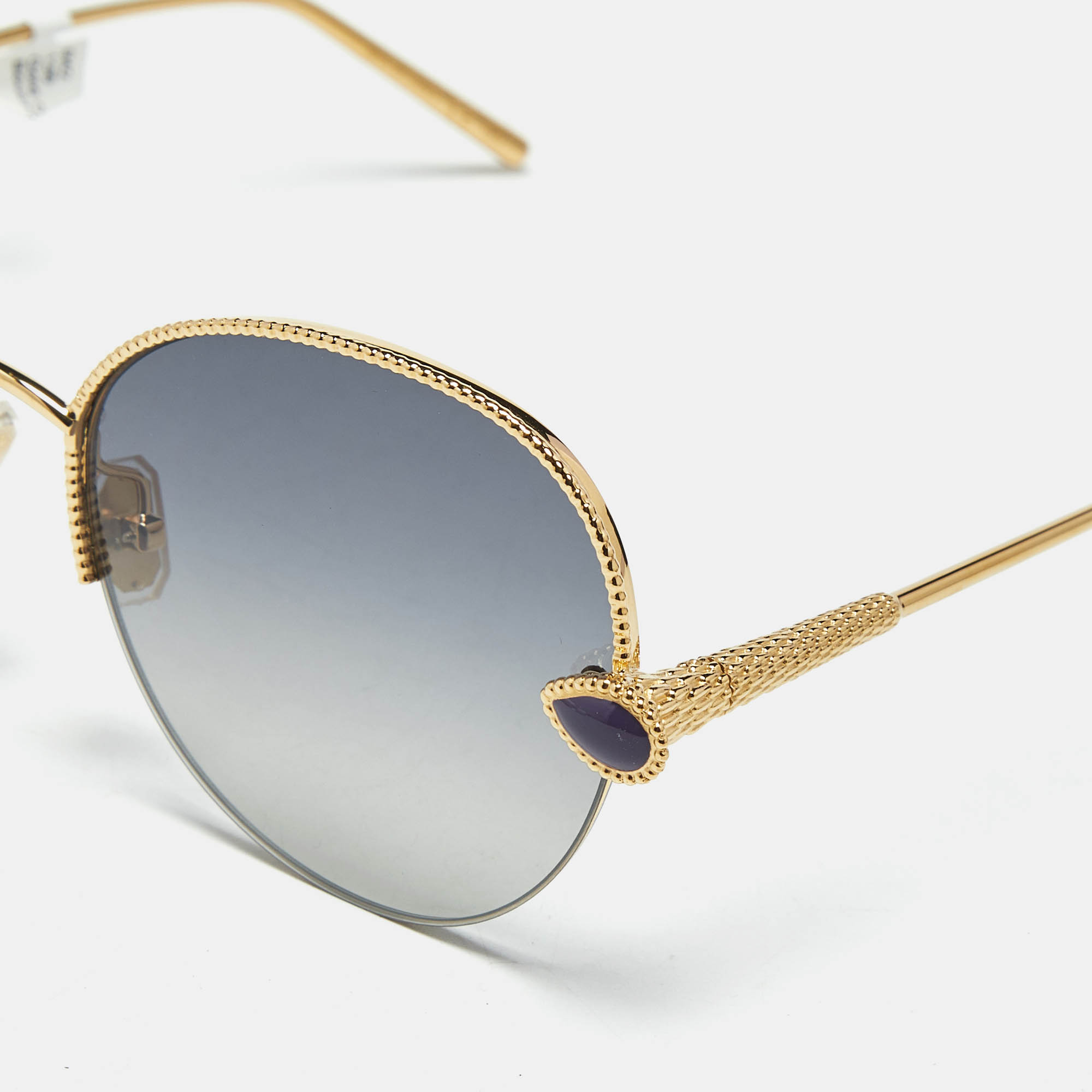Boucheron Blue/Gold BC0084S Round Sunglasses Boucheron | TLC US