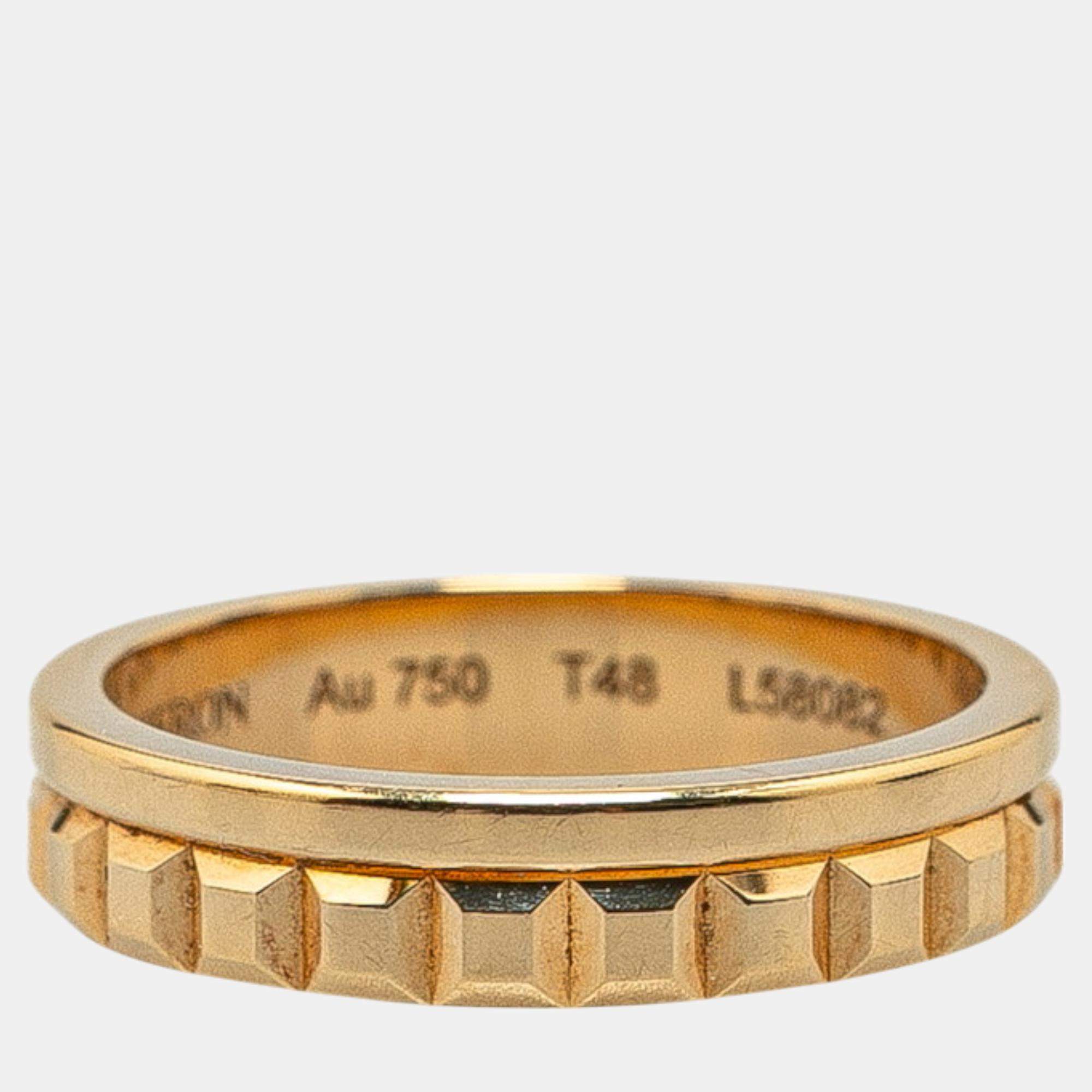 Boucheron 18K Yellow Gold Quatre Radiant Ring Size Japan 8 EU 48