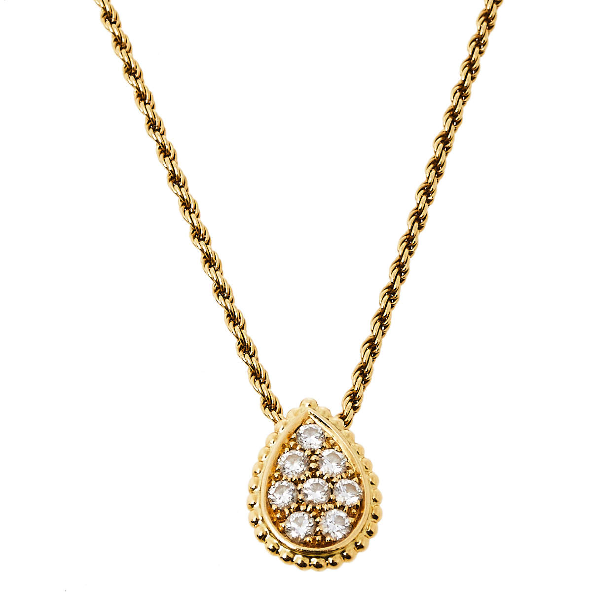 Boucheron Serpent Boheme Diamond 18K Yellow Gold S Motif Necklace