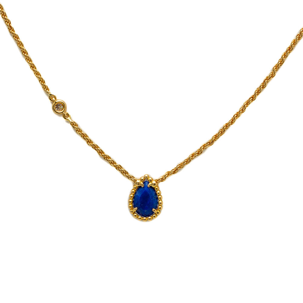 Boucheron Serpent Boheme XS Lapis Lazuli Yellow Gold Diamond Necklace