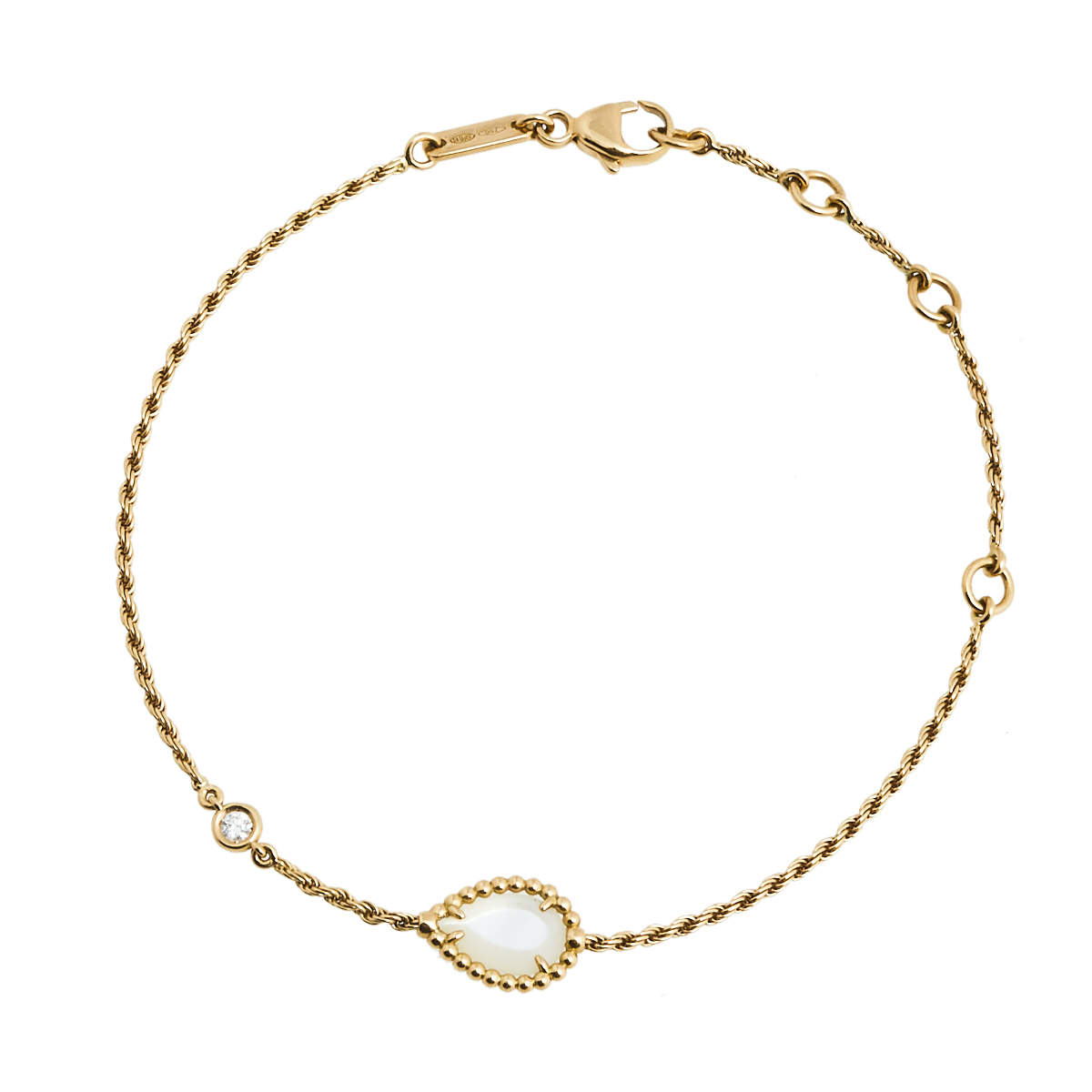 Boucheron Serpent Boheme Diamond 18K Yellow Gold Bracelet XS