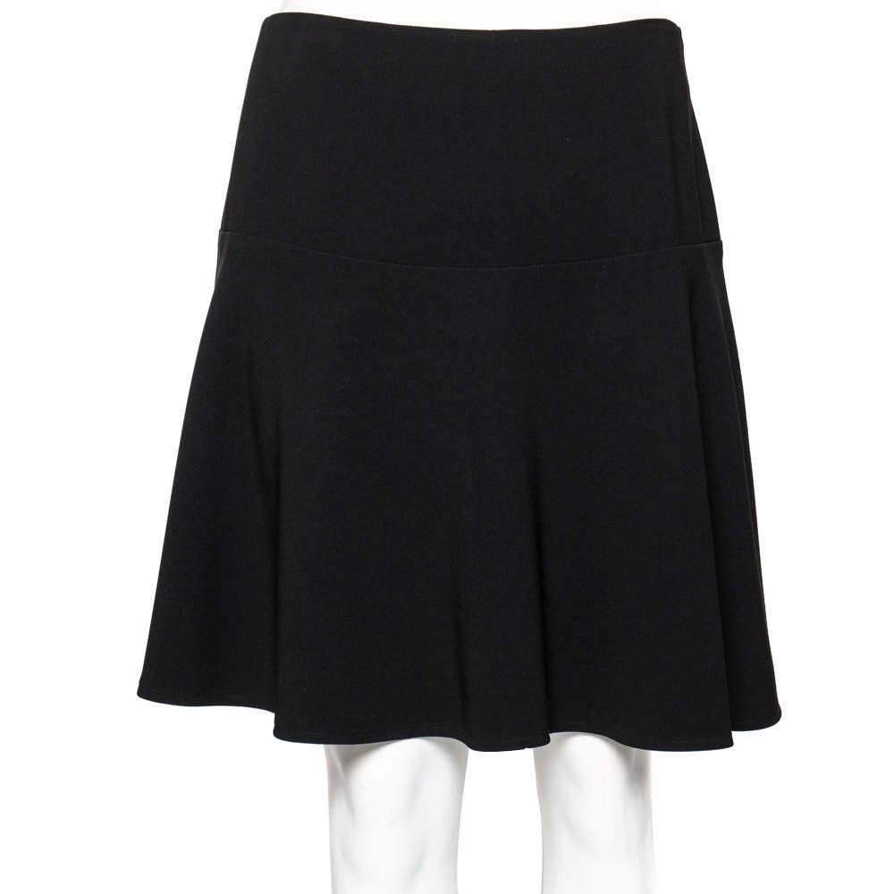Pre Owned Boutique Moschino Black Acetate Mini Skirt M