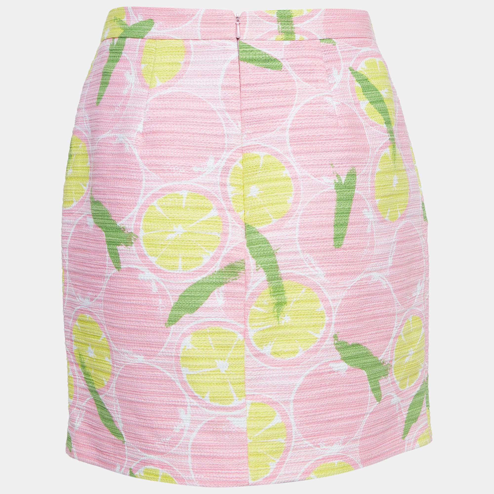 【送料&関税込】Moschino Cotton Midi Skirt Boutique Moschino Pink Lemon Print Cotton Mini Skirt M