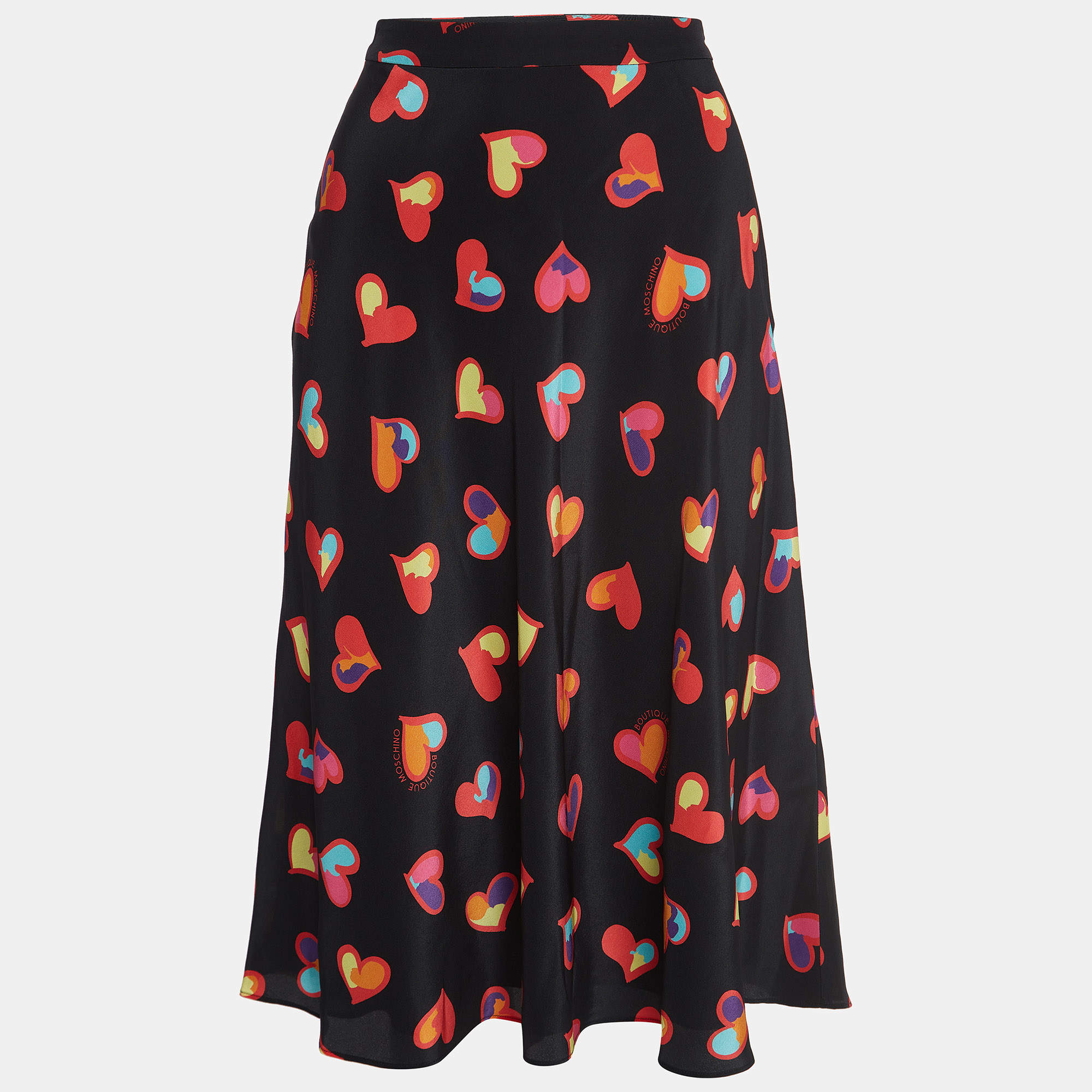 スカート BOUTIQUE MOSCHINO cards design skirt Boutique Moschino Playing Cards Skirt Brown USASize6 Japan