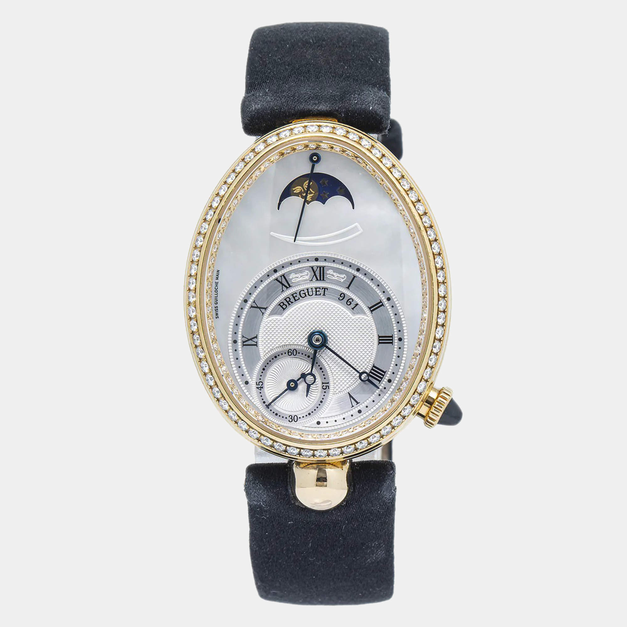 Breguet Reine De Naples 8908BA Automatic White 18K Yellow Gold MOP Women's Wristwatch 29mm