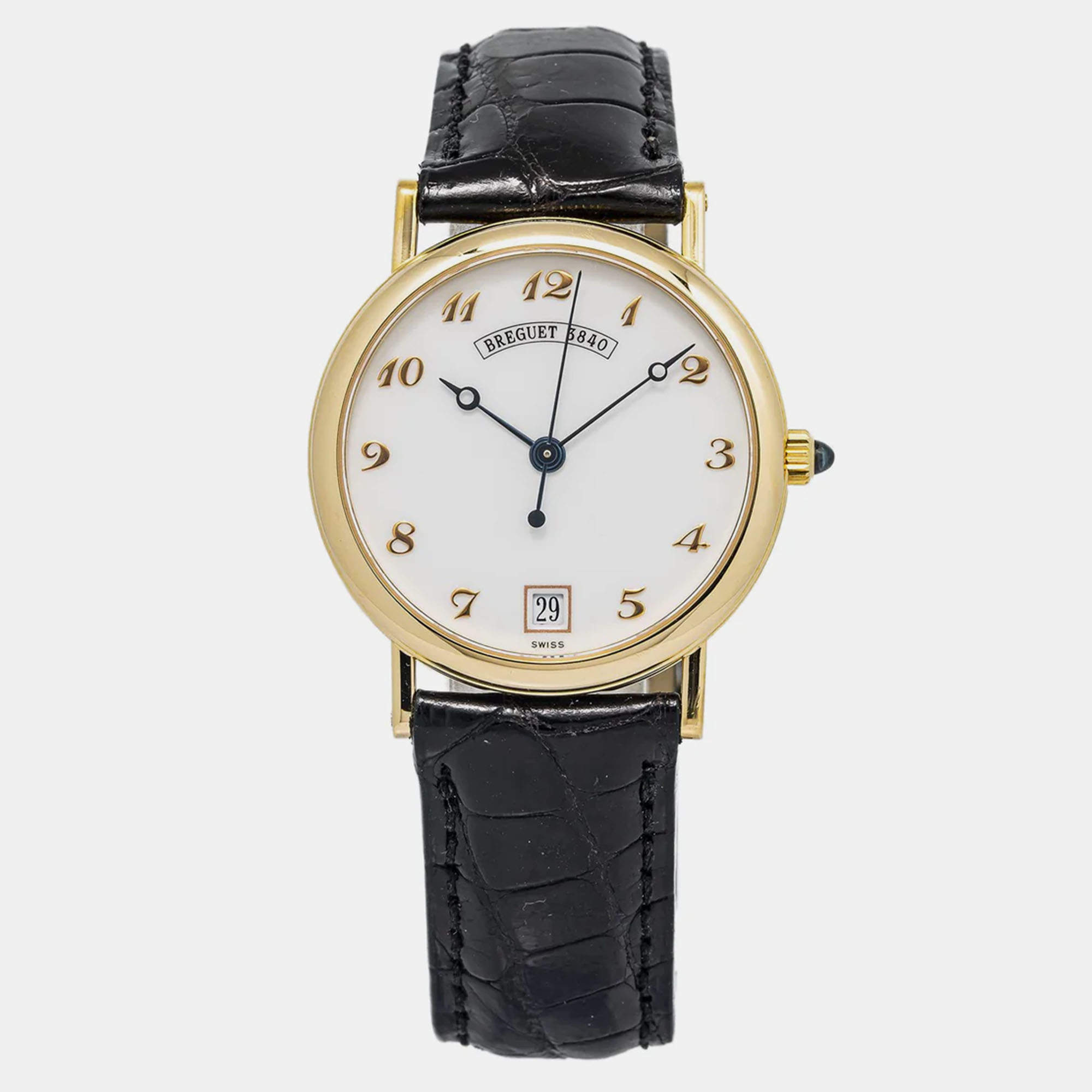 Breguet Classique 3325 Automatic White 18K Yellow Gold Women's Wristwatch 32 mm