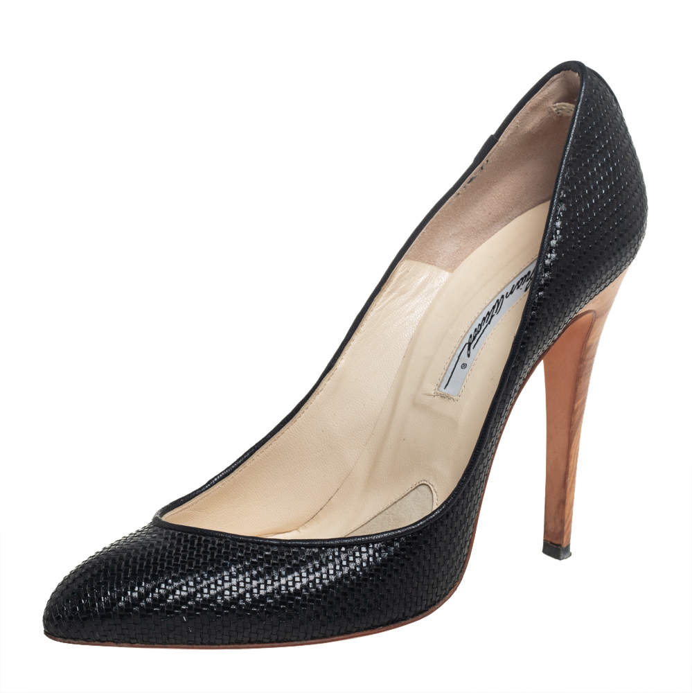 Brian Atwood Black Leather Pumps Size 39