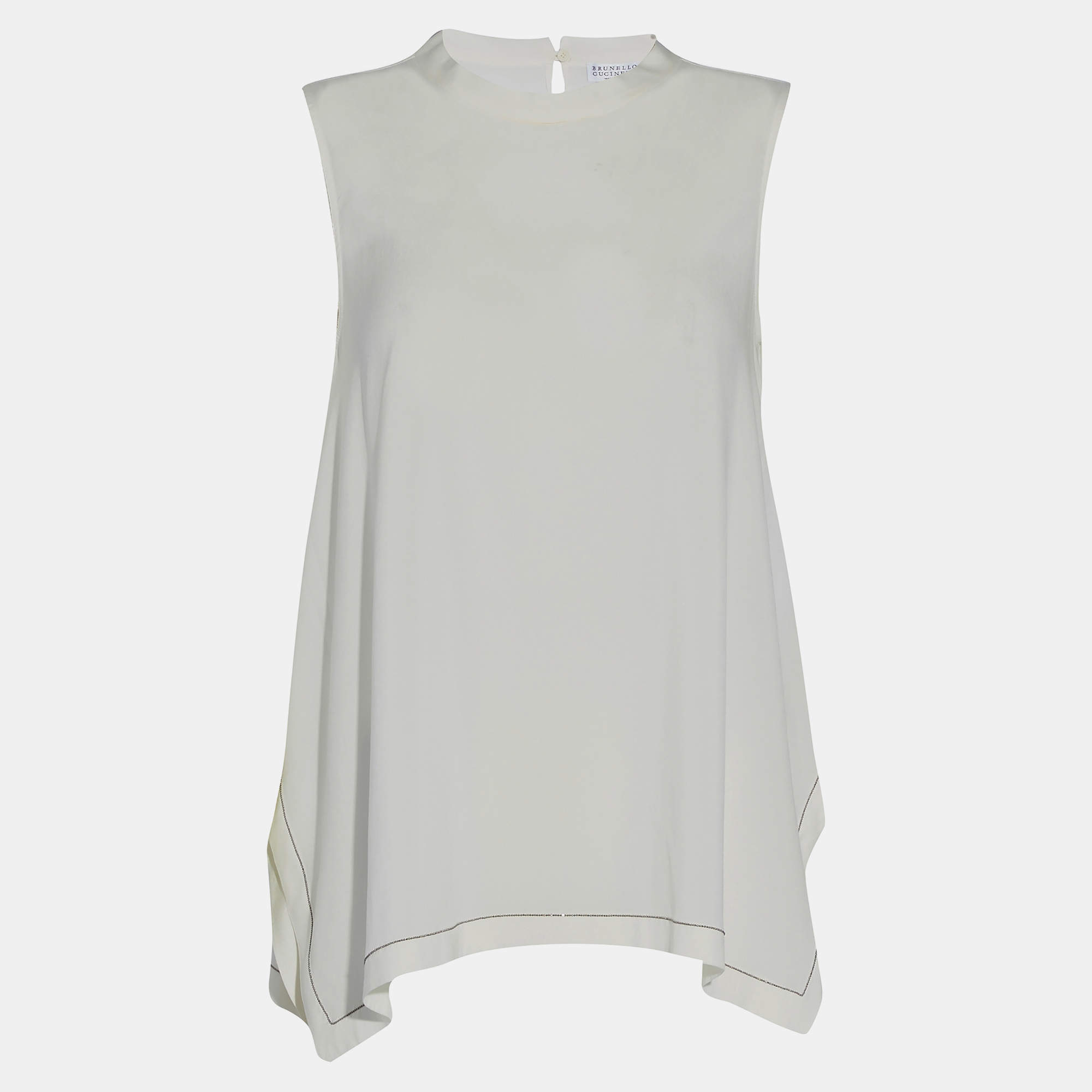 Brunello Cucinelli Silk Sleeveless Top M