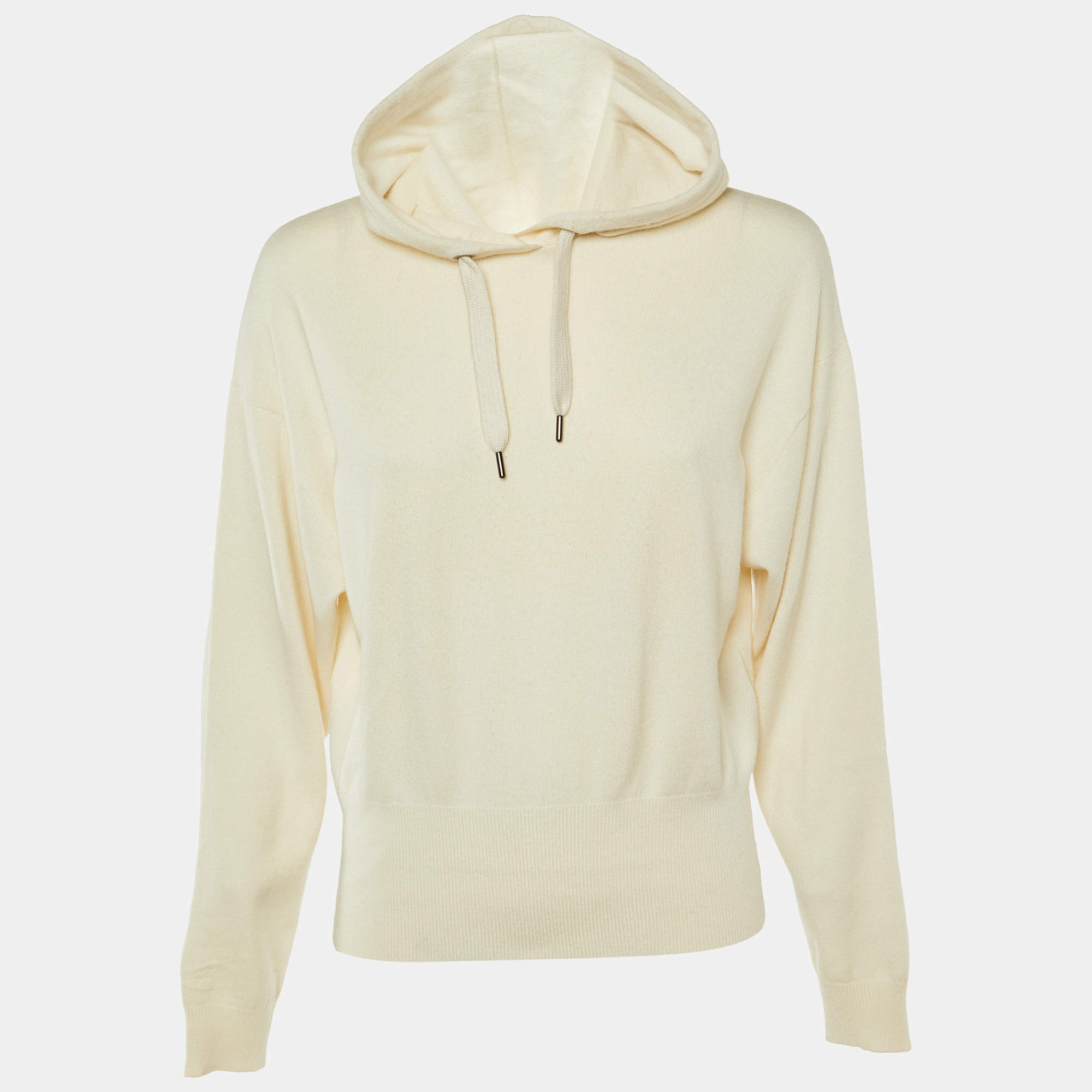 Brunello Cucinelli Cream Cashmere Hooded Sweaters L