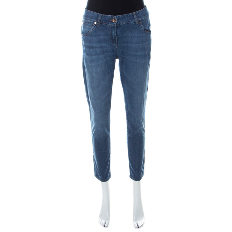 Brunello Cucinelli Blue Medium Wash Skinny Fit Jeans M 